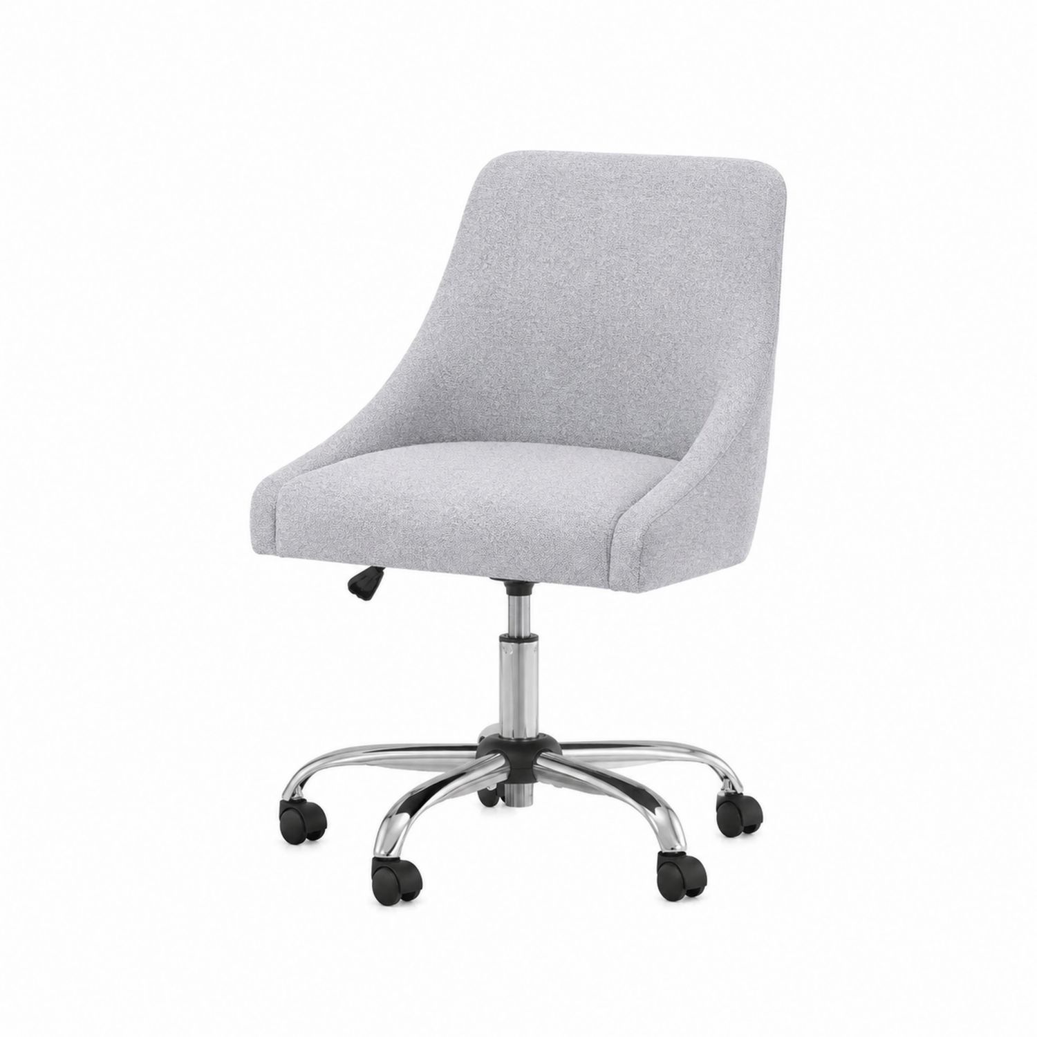 Drehstuhl Grau Metall Polyester Höhenverstellbar