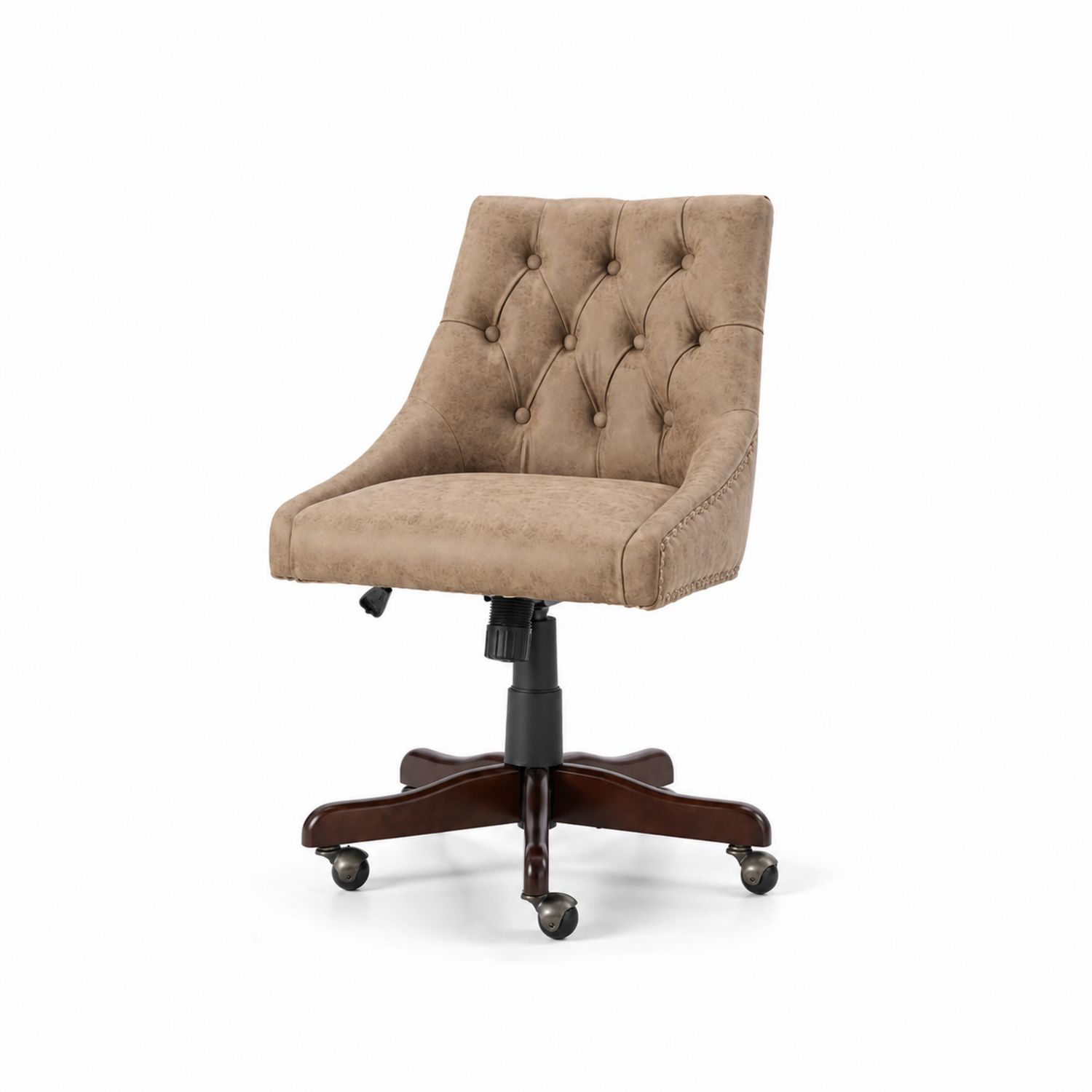 Bürostuhl aus Kunstleder Braun