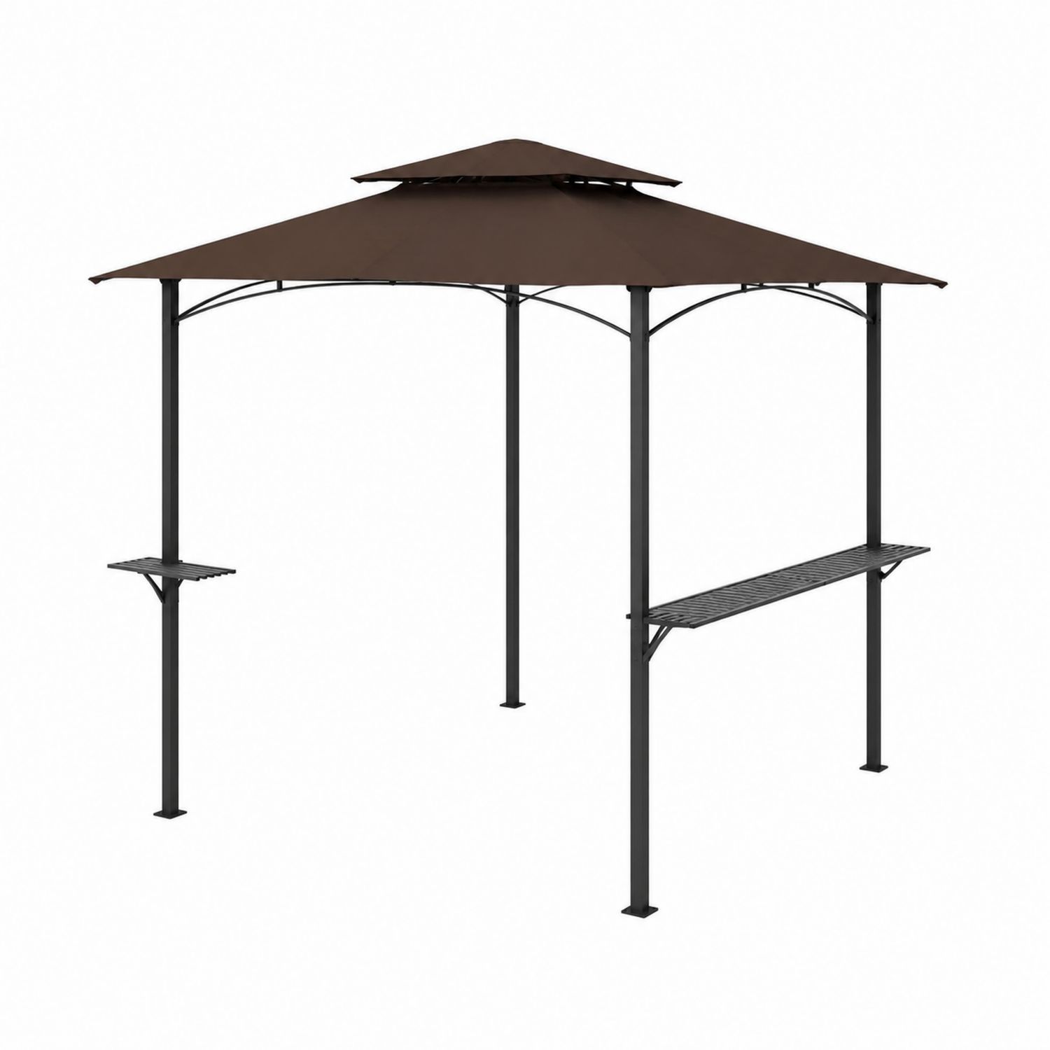 Stahlpavillon mit Polyesterdach Braun 300x300x250cm