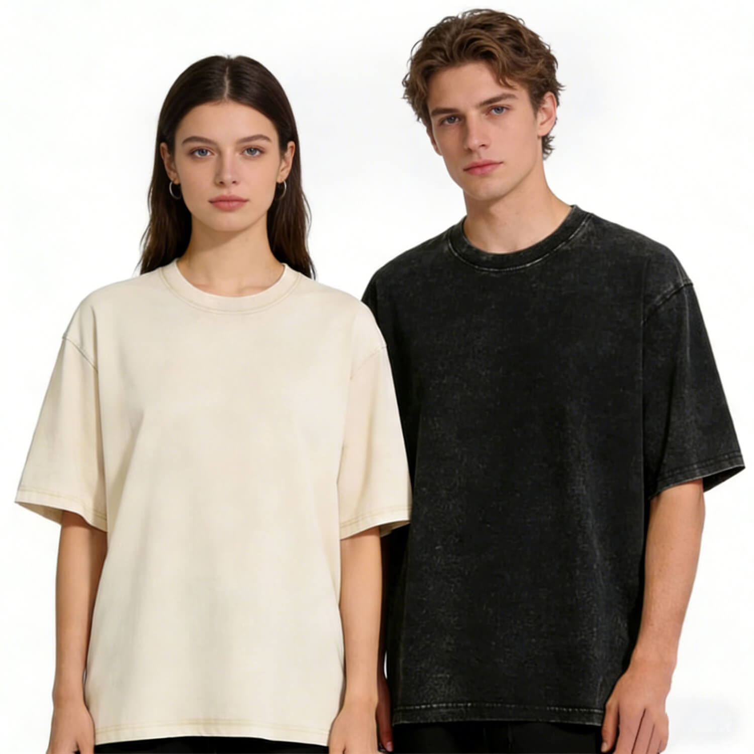 Oversized-T-Shirts fürs Fitnessstudio – Schwere Vintage-Shirts aus Baumwolle im Acid-Wash-Look & Baggy-Schnitt