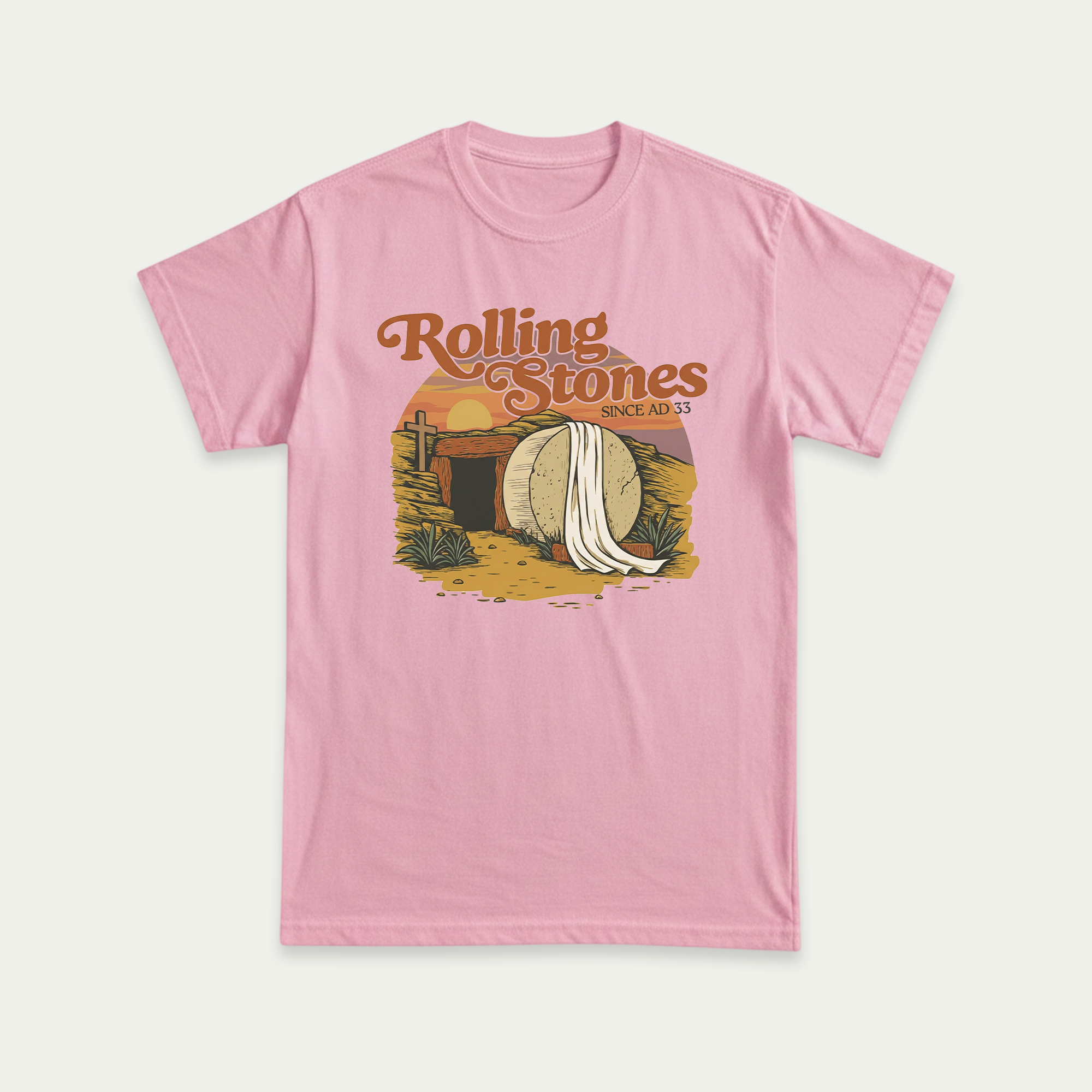 Christliches Unisex-T-Shirt „Der Stein wurde weggerollt“