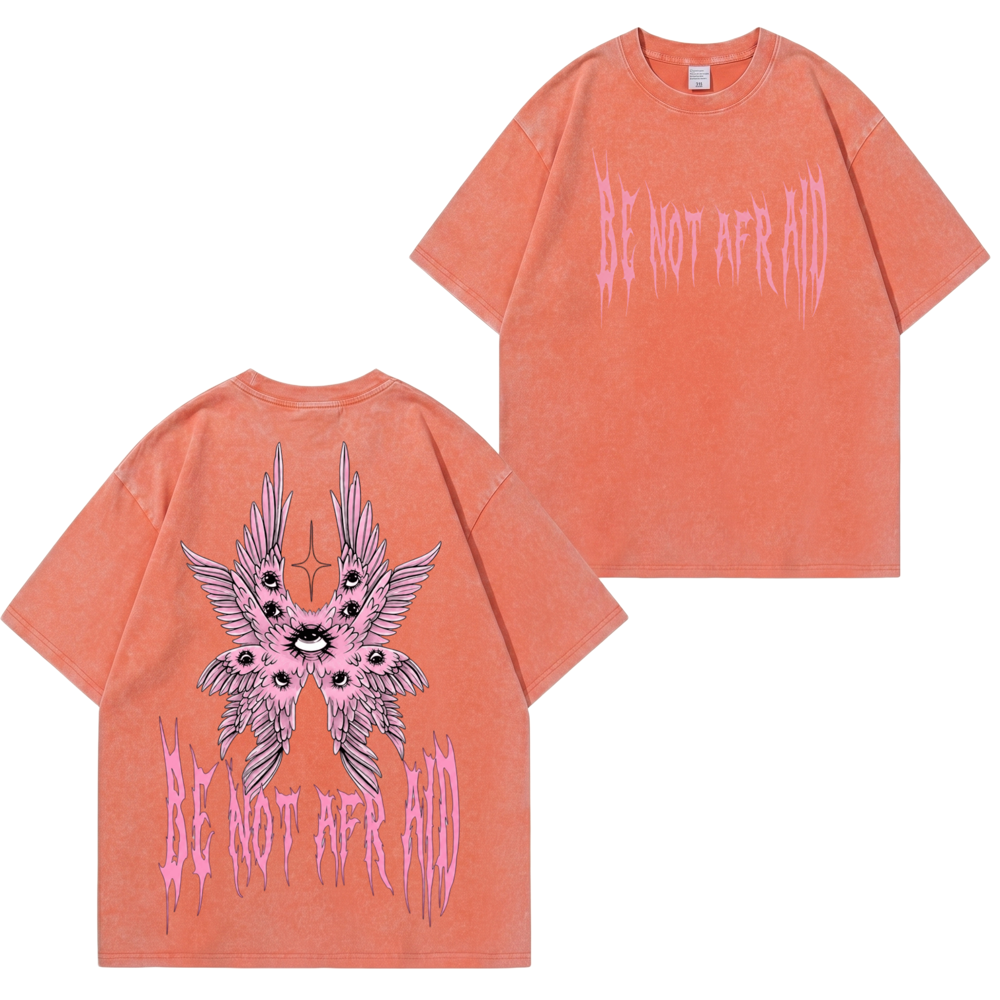 Angel Wings T-Shirt im Used-Look PT475