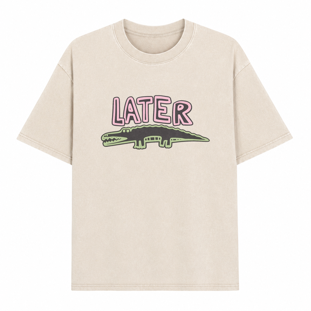 Boldoodle „Later Gator“-Grafik, gewaschen (PT471)