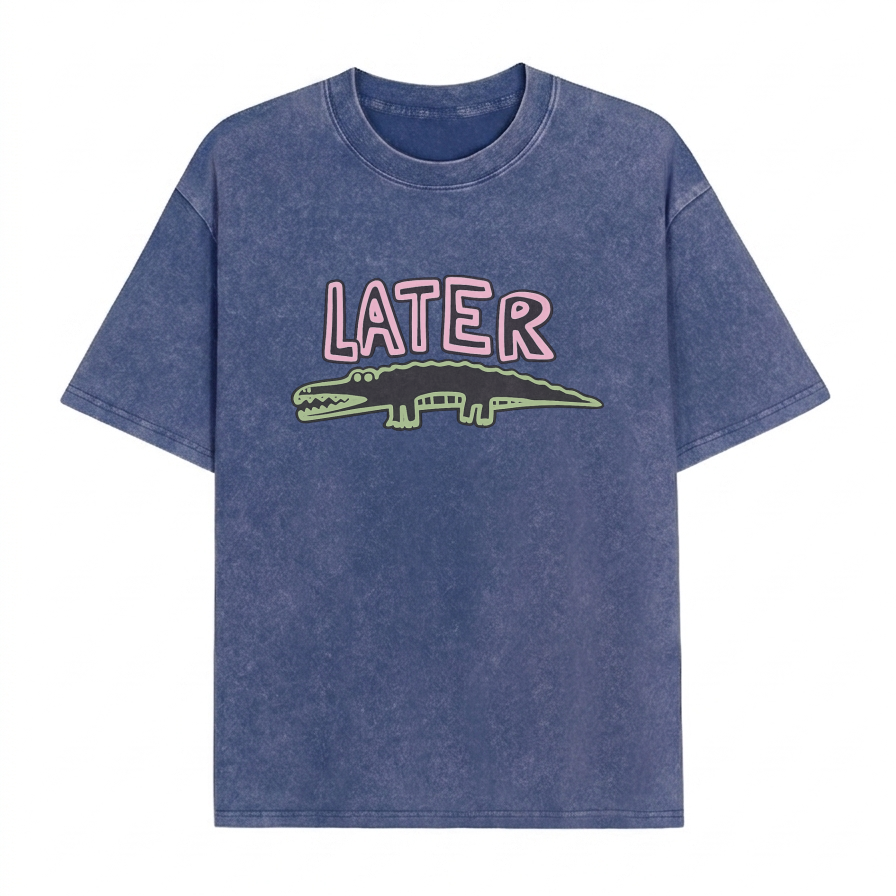 Boldoodle „Later Gator“-Grafik, gewaschen (PT471)