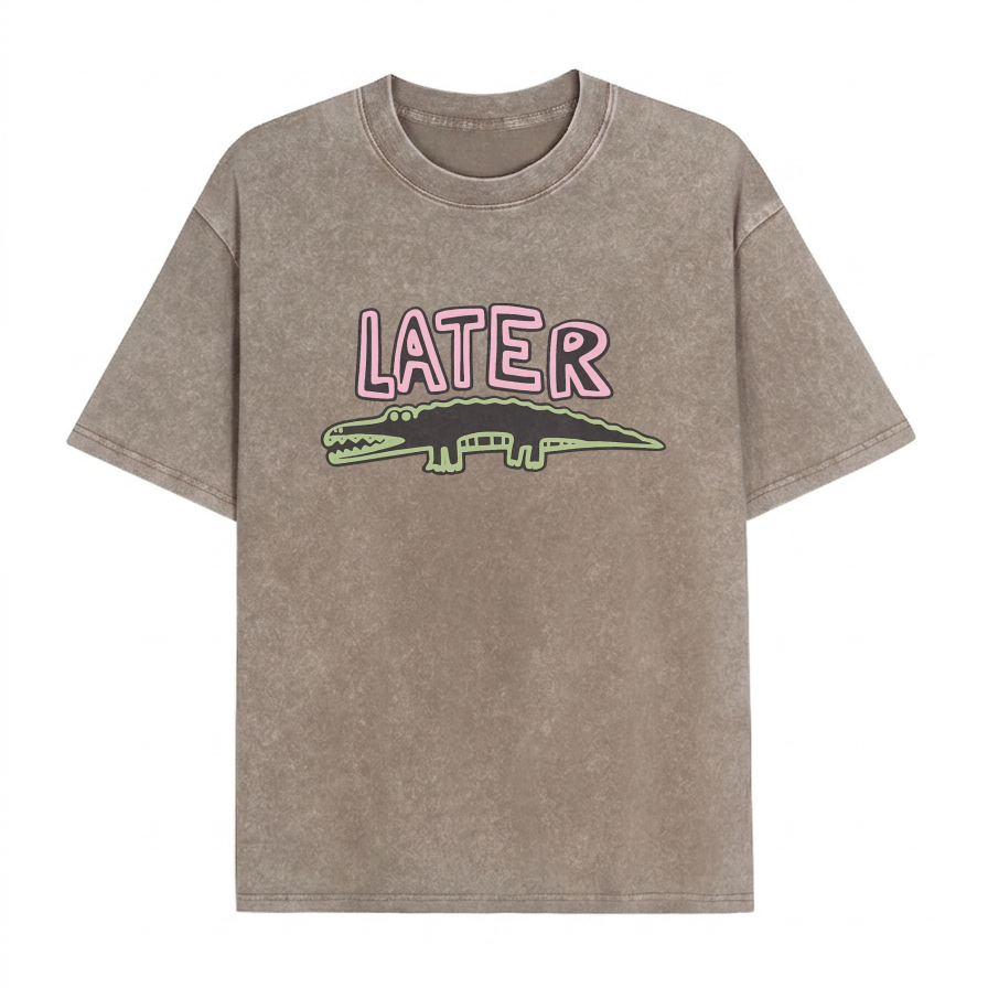 Boldoodle „Later Gator“-Grafik, gewaschen (PT471)