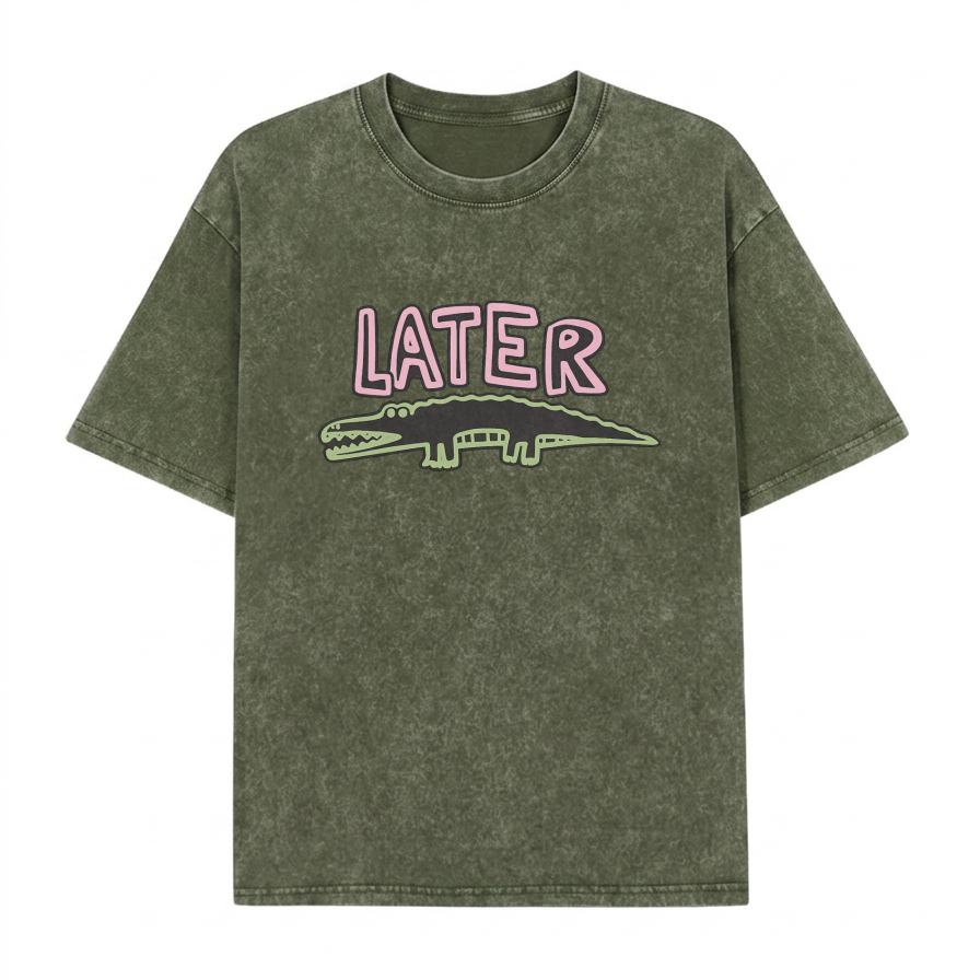Boldoodle „Later Gator“-Grafik, gewaschen (PT471)