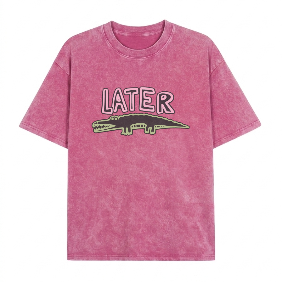 Boldoodle „Later Gator“-Grafik, gewaschen (PT471)