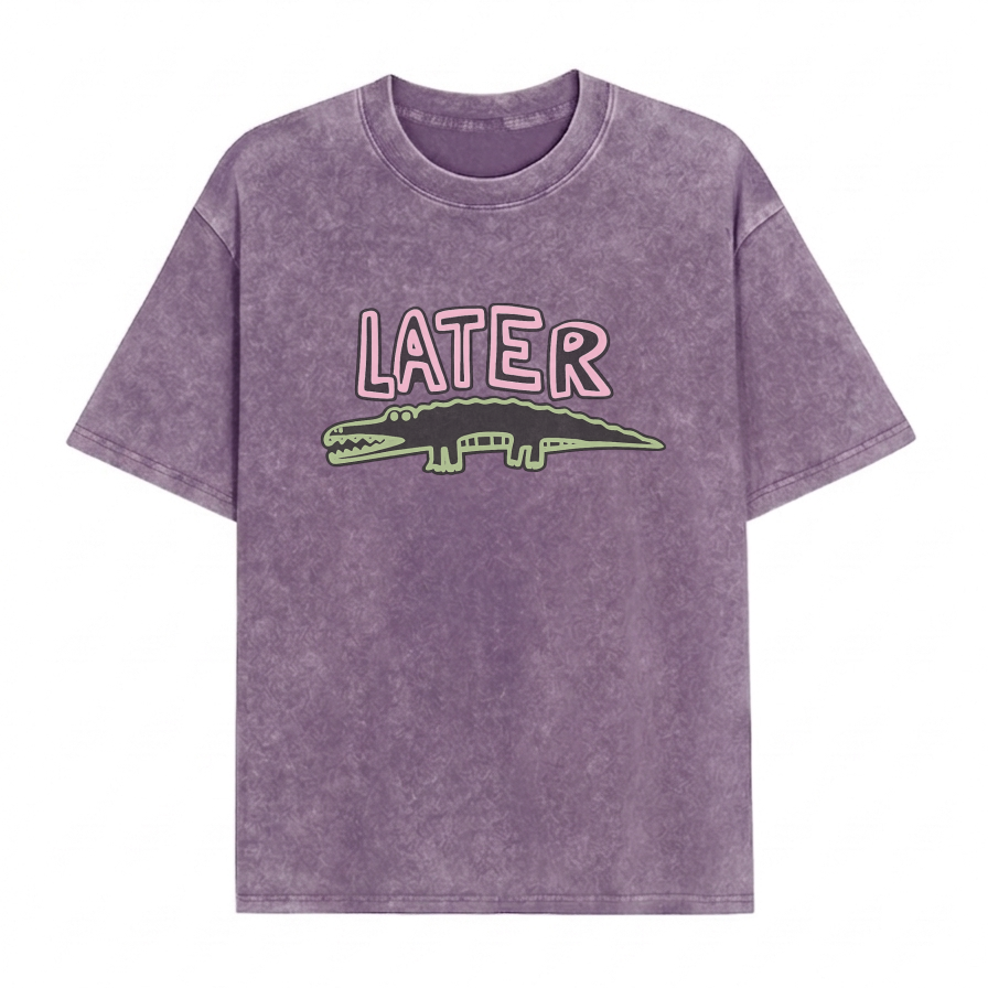 Boldoodle „Later Gator“-Grafik, gewaschen (PT471)