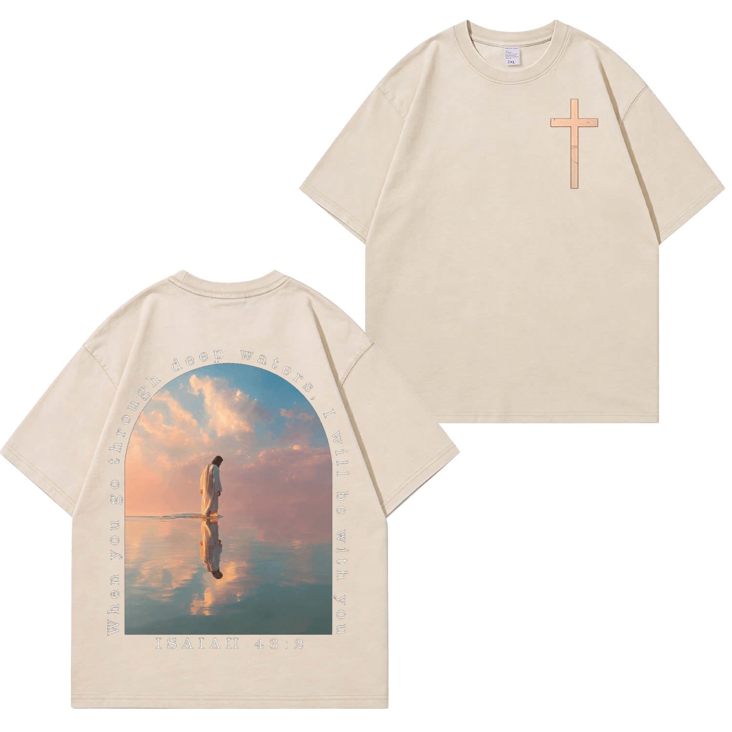 Boldoodle „Small Chest Cross Faith“-Waschung – T-Shirt PT463