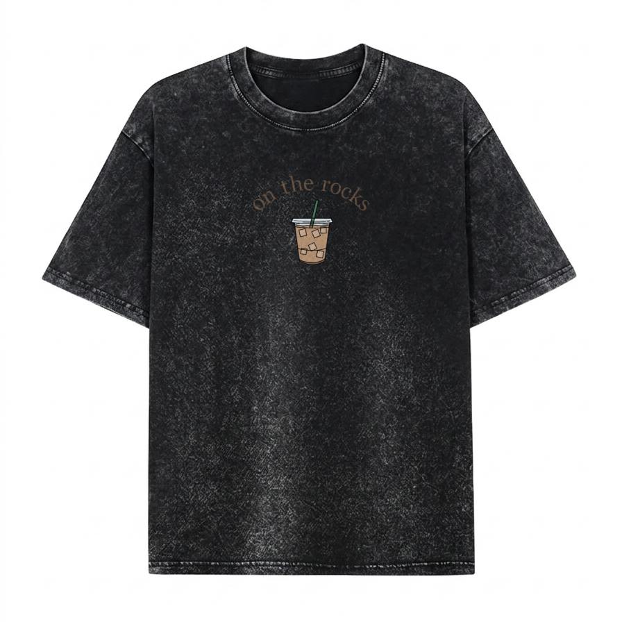 „Boldoodle On the Rocks“ Eiskaffee-Waschung-Shirt PT467