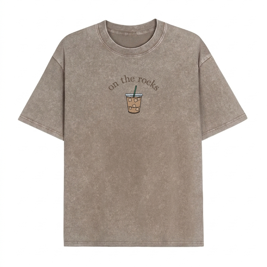 „Boldoodle On the Rocks“ Eiskaffee-Waschung-Shirt PT467