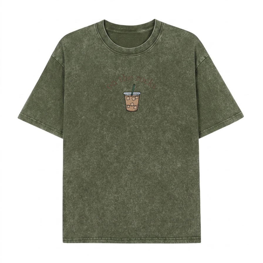 „Boldoodle On the Rocks“ Eiskaffee-Waschung-Shirt PT467