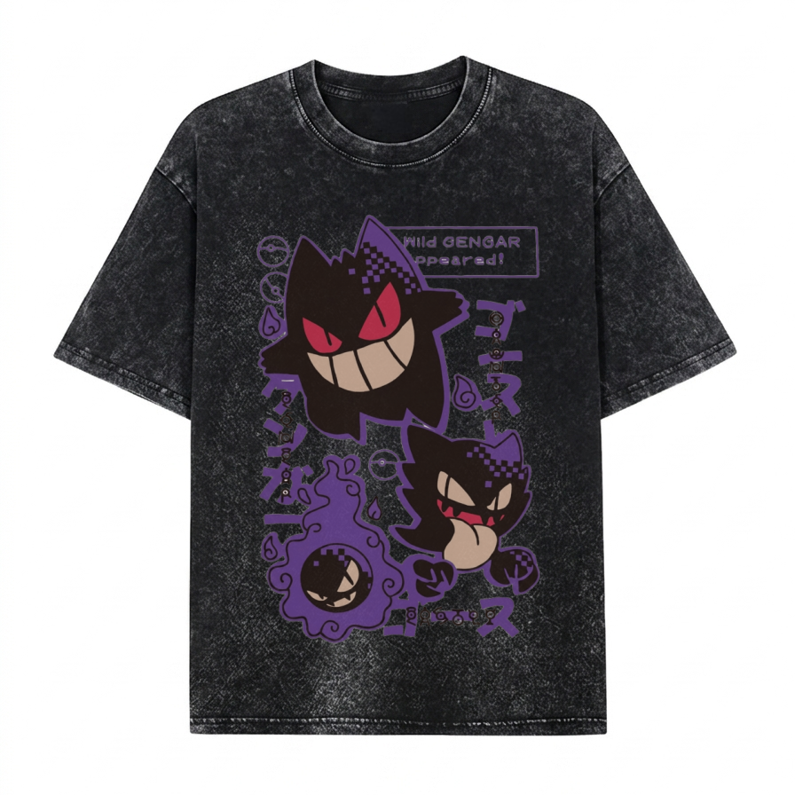 Boldoodle „Wild Gengar Appeared“-Shirt im Used-Look PT464