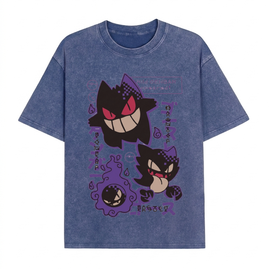 Boldoodle „Wild Gengar Appeared“-Shirt im Used-Look PT464