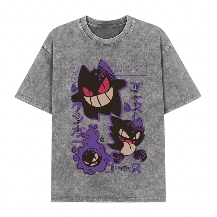 Boldoodle „Wild Gengar Appeared“-Shirt im Used-Look PT464