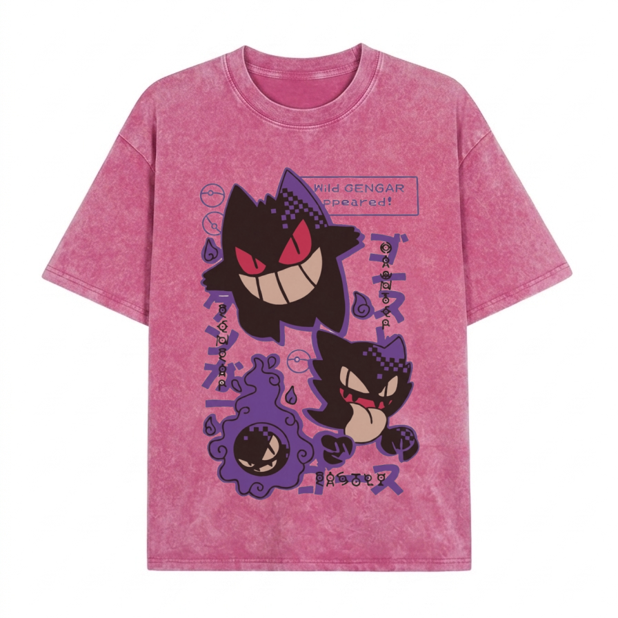 Boldoodle „Wild Gengar Appeared“-Shirt im Used-Look PT464