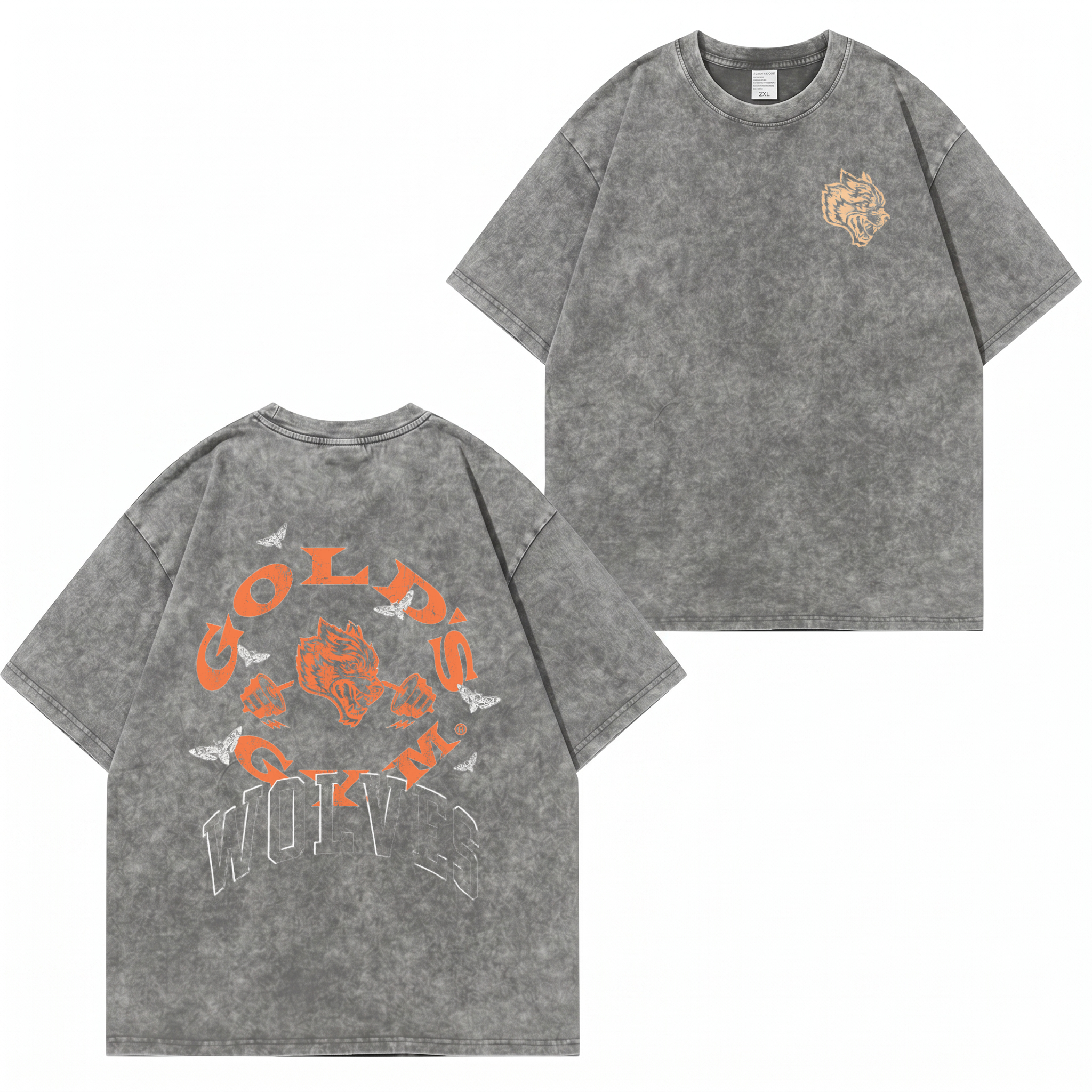 Gold Sport Batik-Unisex-T-Shirt (gewaschen) PT483
