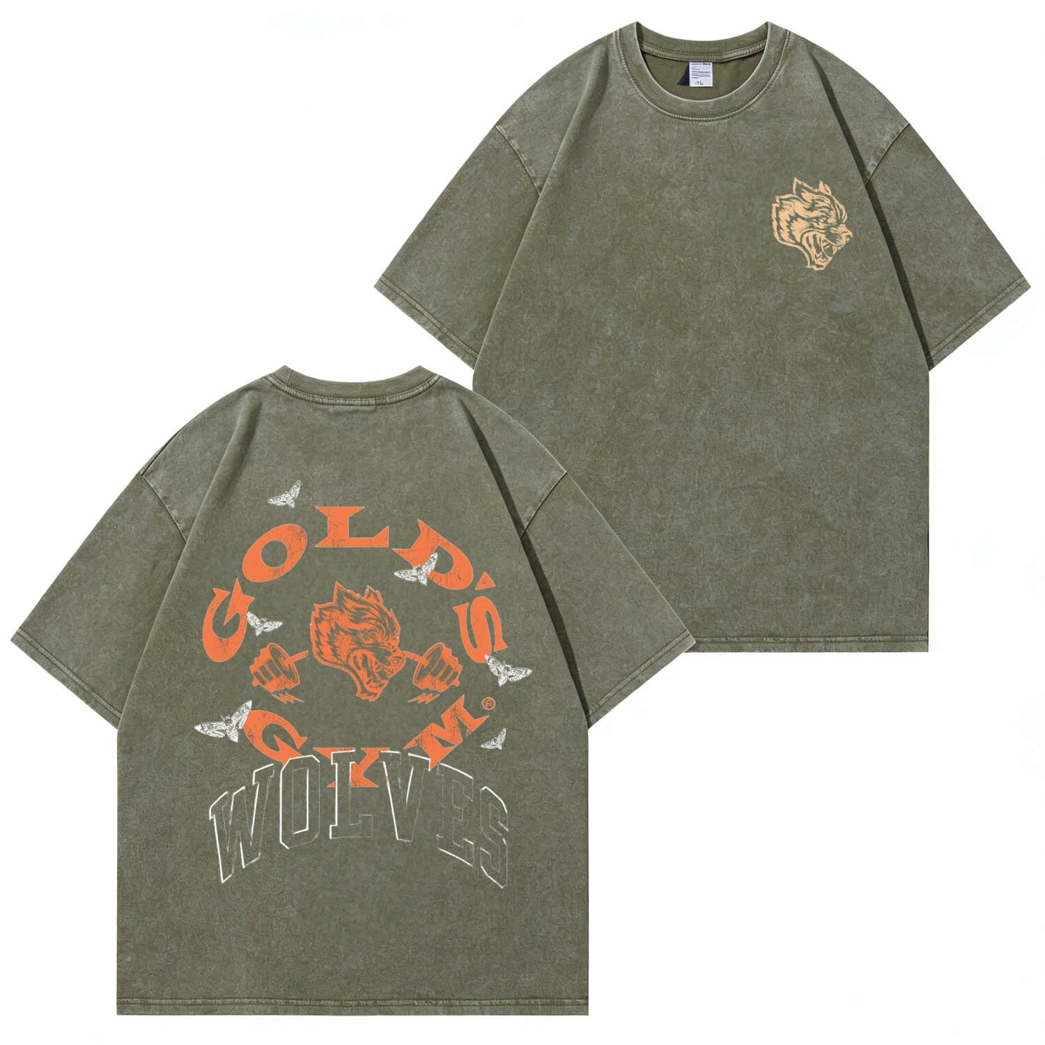 Gold Sport Batik-Unisex-T-Shirt (gewaschen) PT483
