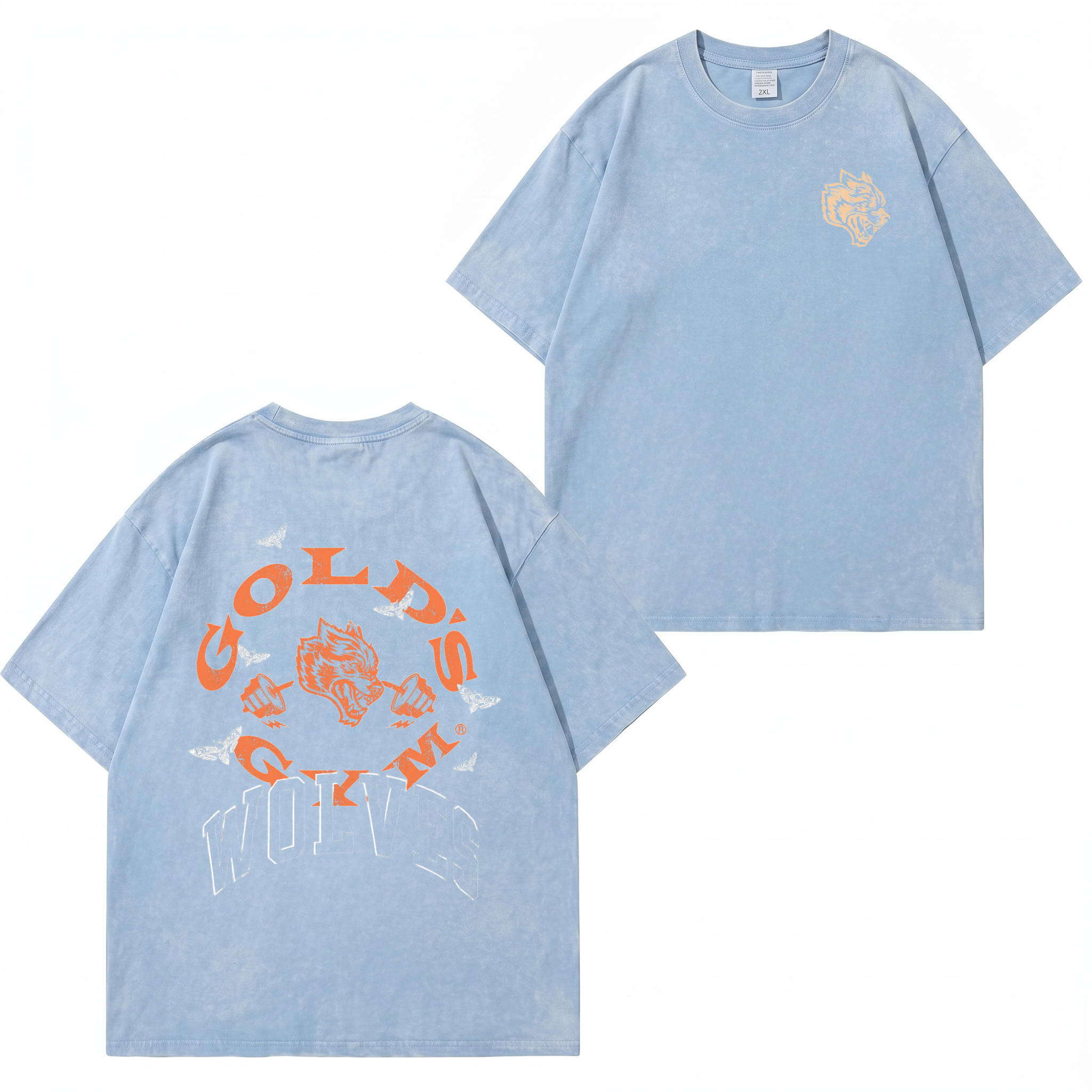 Gold Sport Batik-Unisex-T-Shirt (gewaschen) PT483