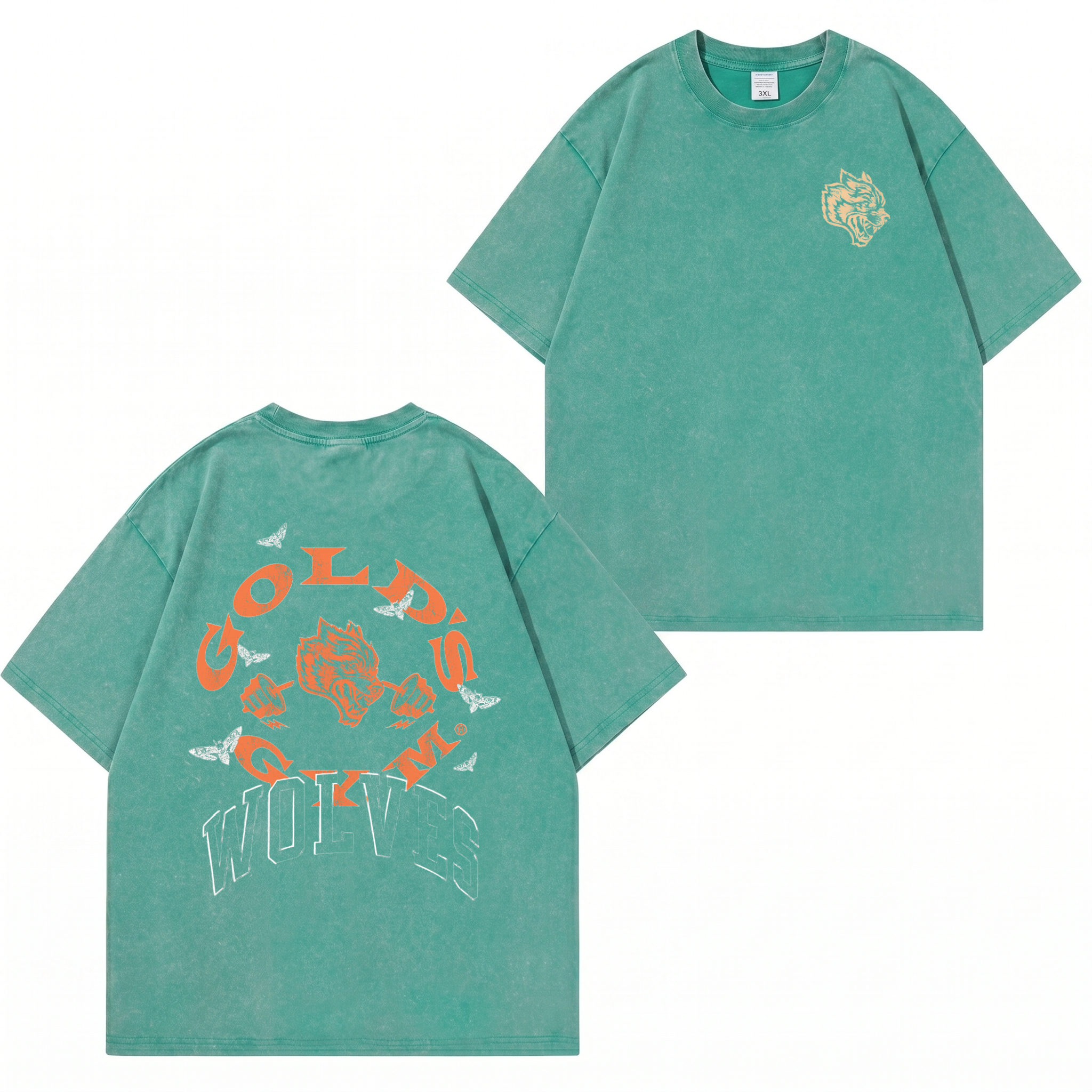 Gold Sport Batik-Unisex-T-Shirt (gewaschen) PT483