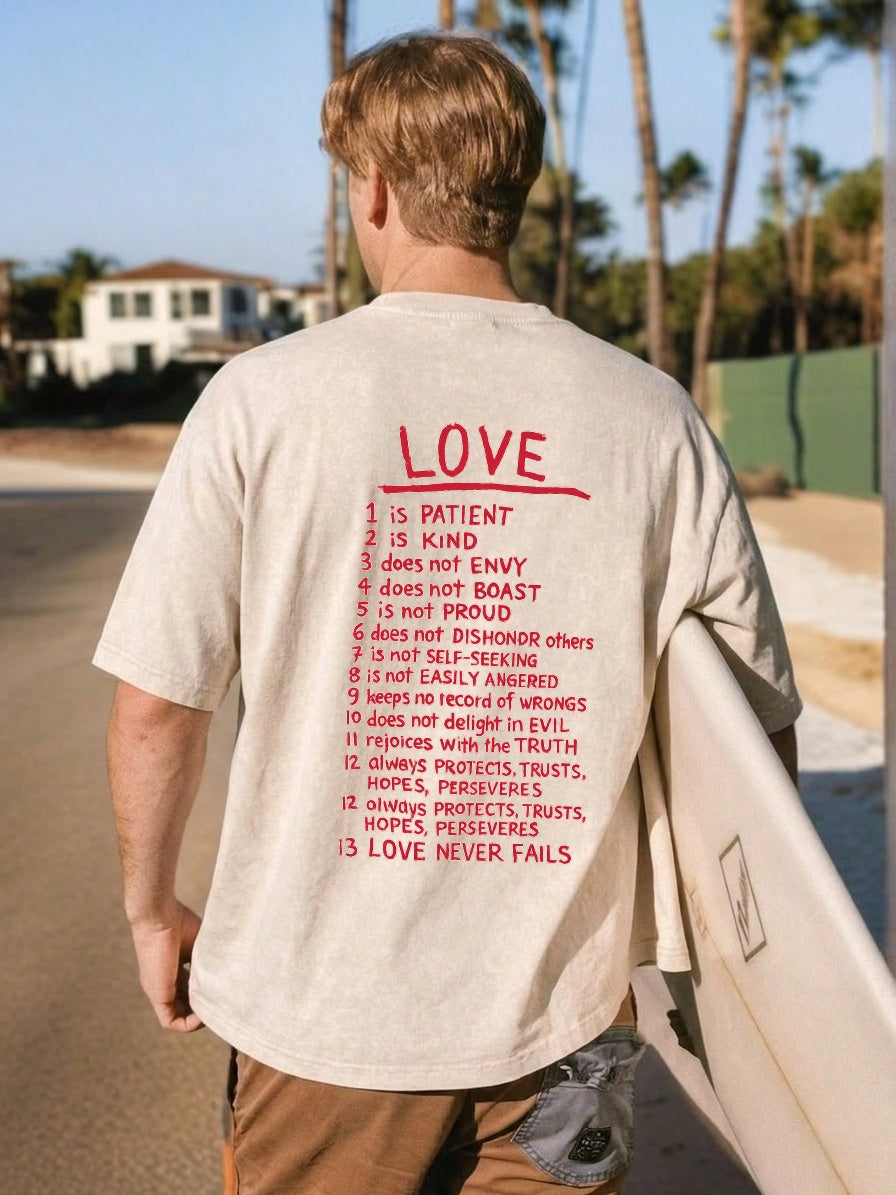 Unisex-T-Shirt im Used-Look „Love Like Jesus“ PT478