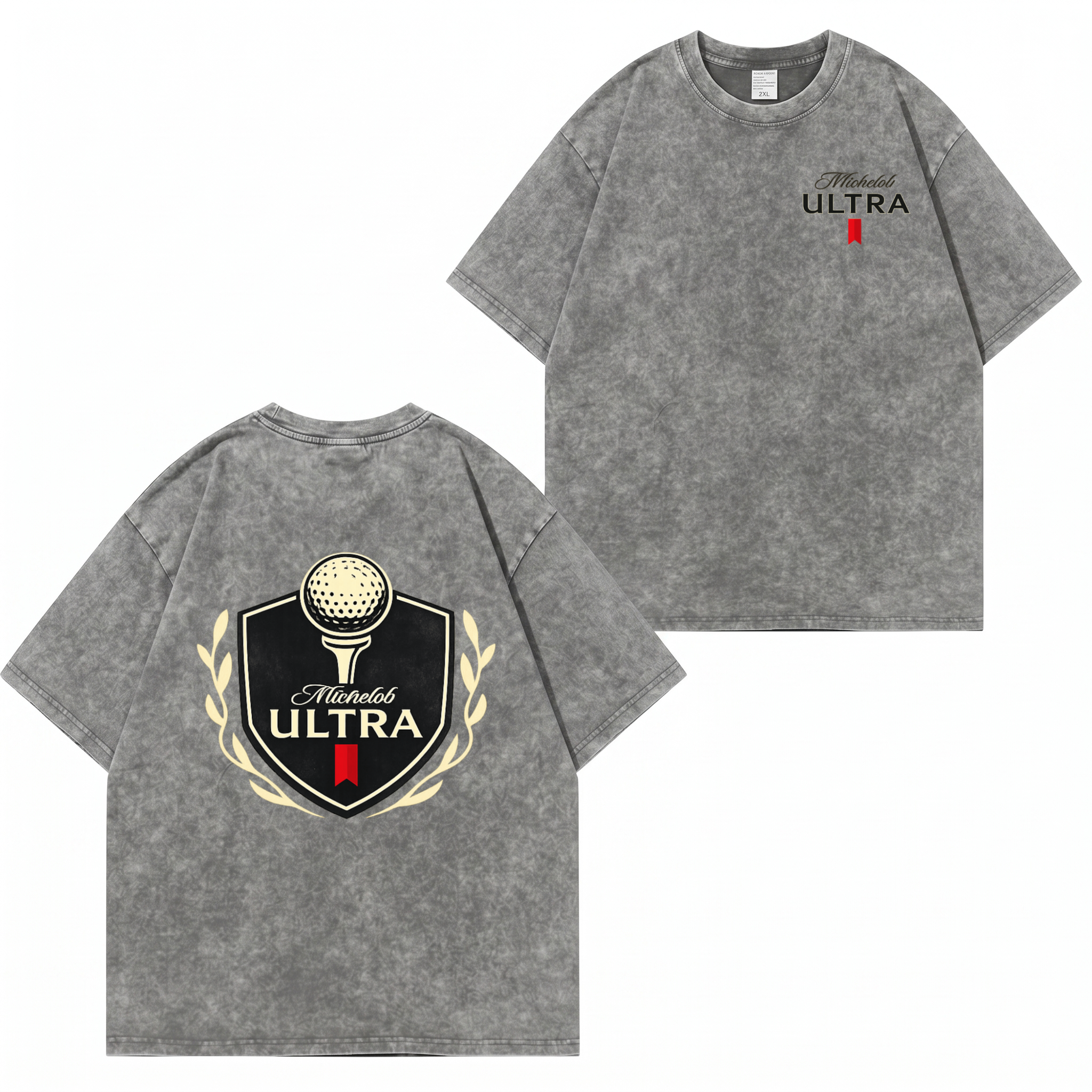 Michelob Ultra Golf T-Shirt mit Vintage-Grafik im Used-Look PT434