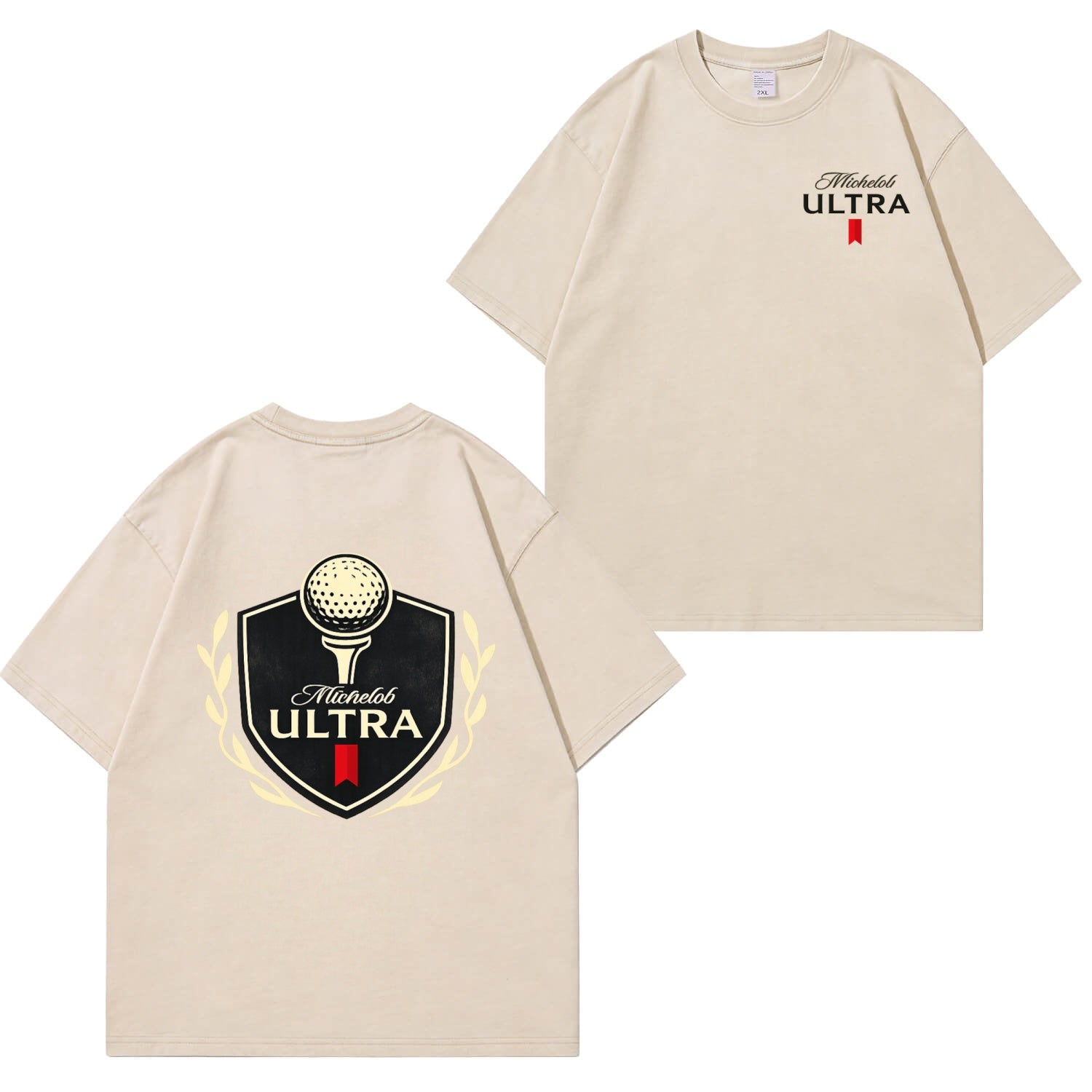 Michelob Ultra Golf T-Shirt mit Vintage-Grafik im Used-Look PT434