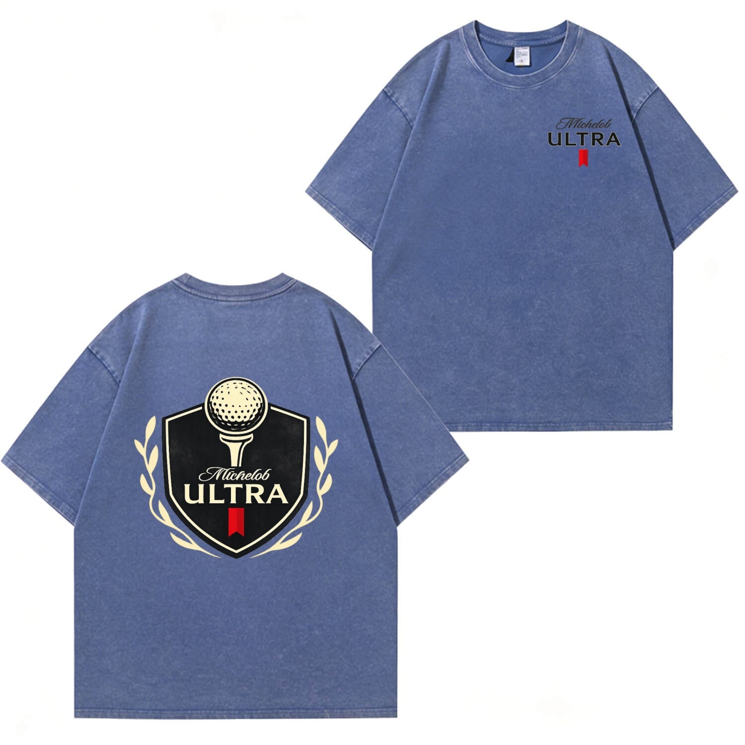 Michelob Ultra Golf T-Shirt mit Vintage-Grafik im Used-Look PT434