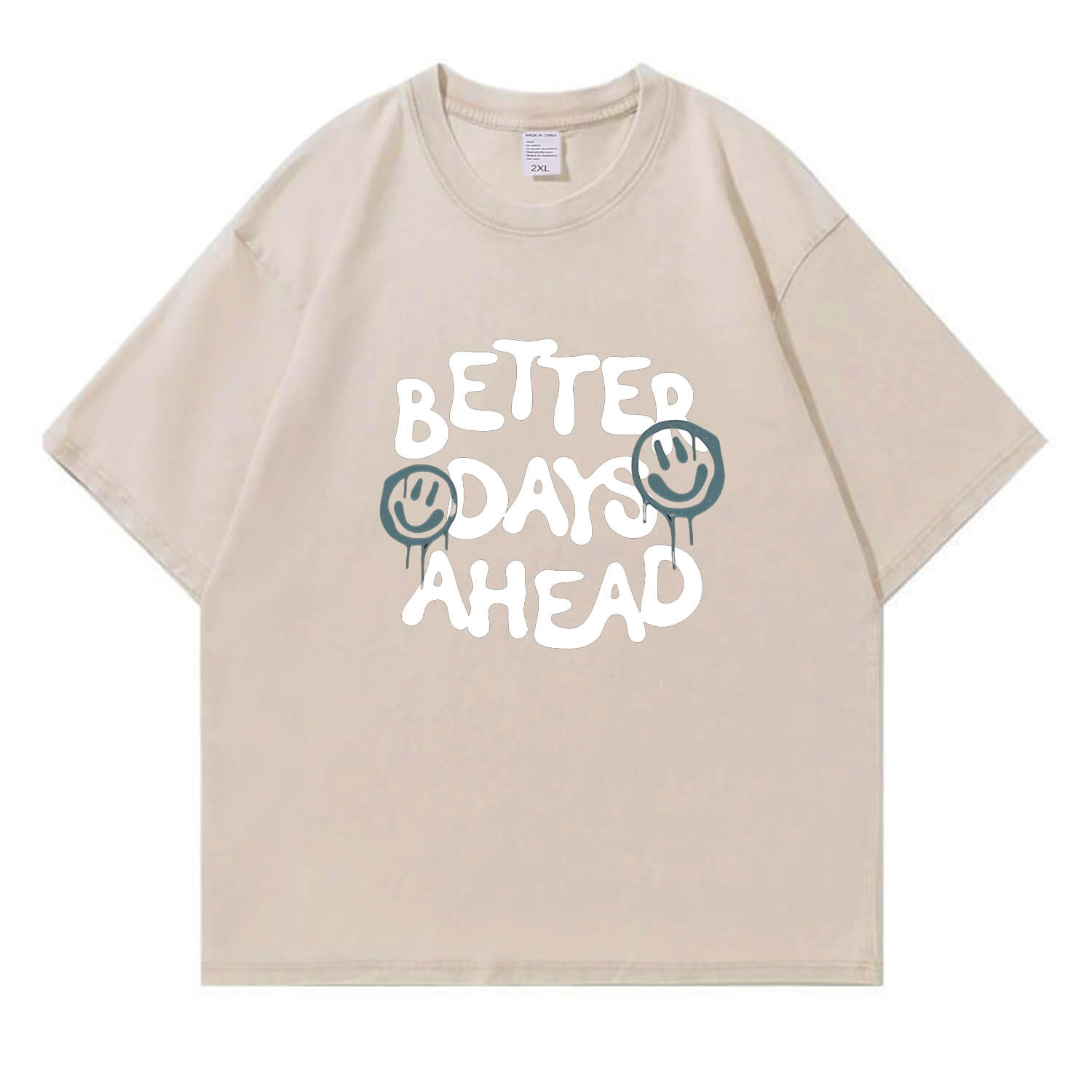 „Better Days Ahead“-T-Shirt im Washed-Look PT094