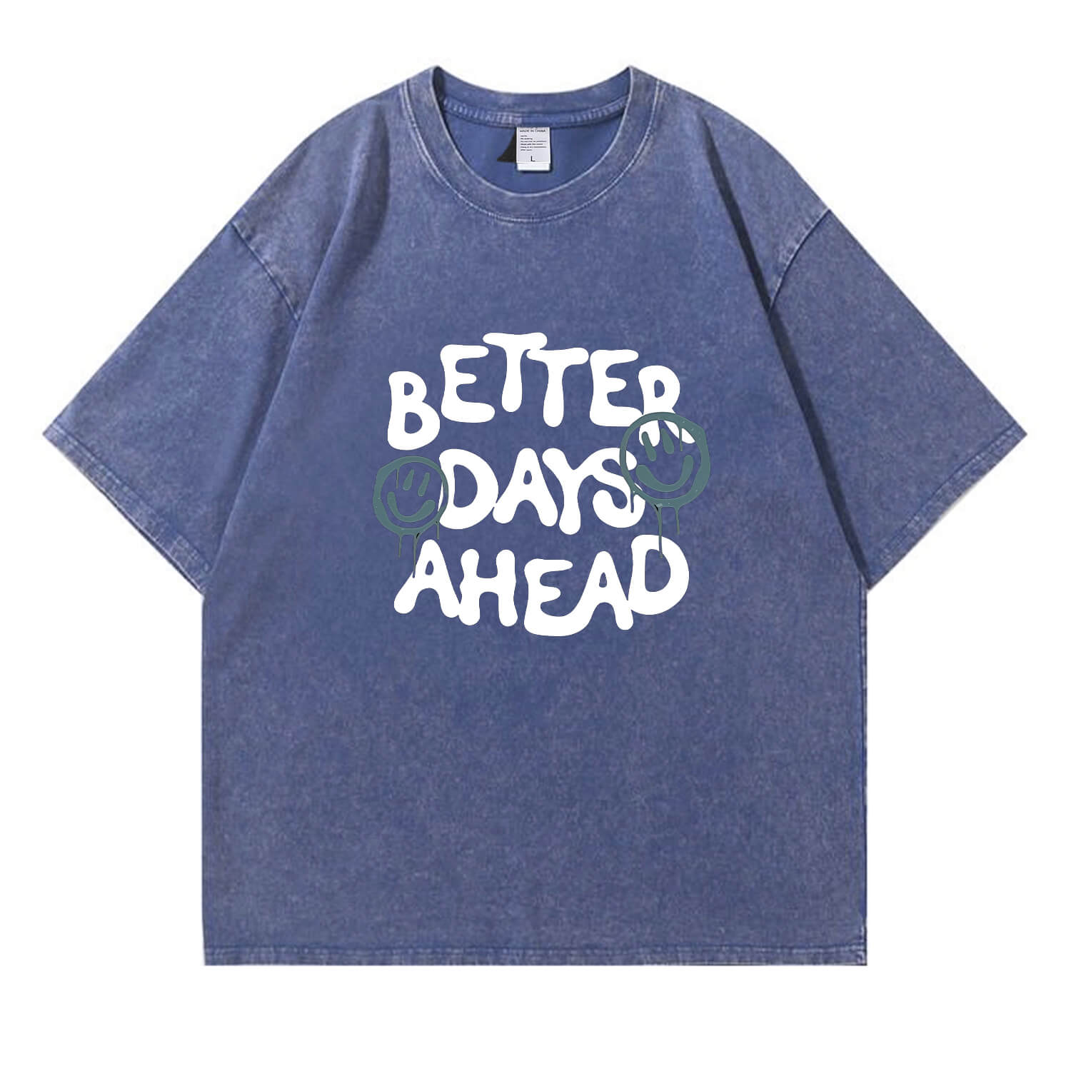 „Better Days Ahead“-T-Shirt im Washed-Look PT094