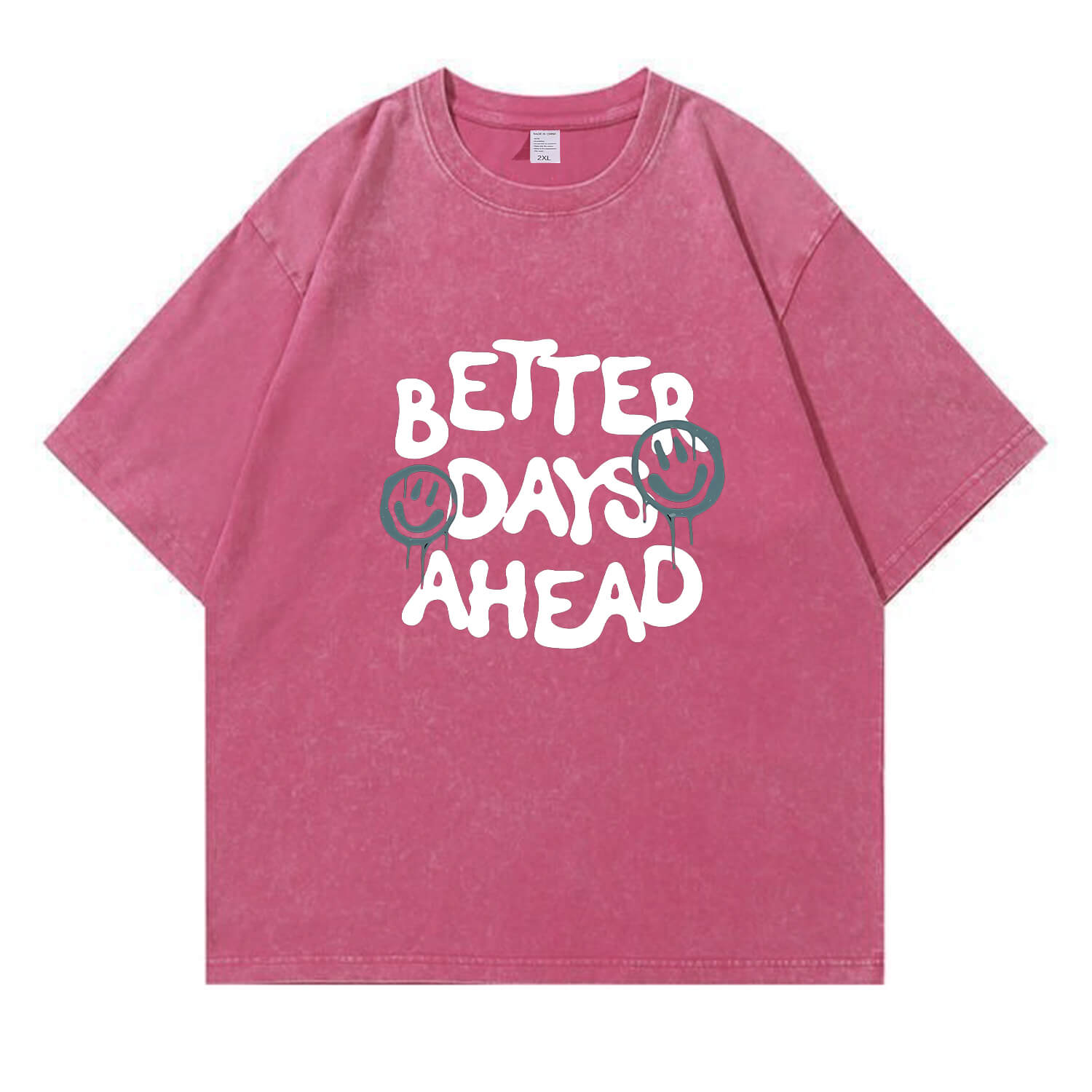 „Better Days Ahead“-T-Shirt im Washed-Look PT094