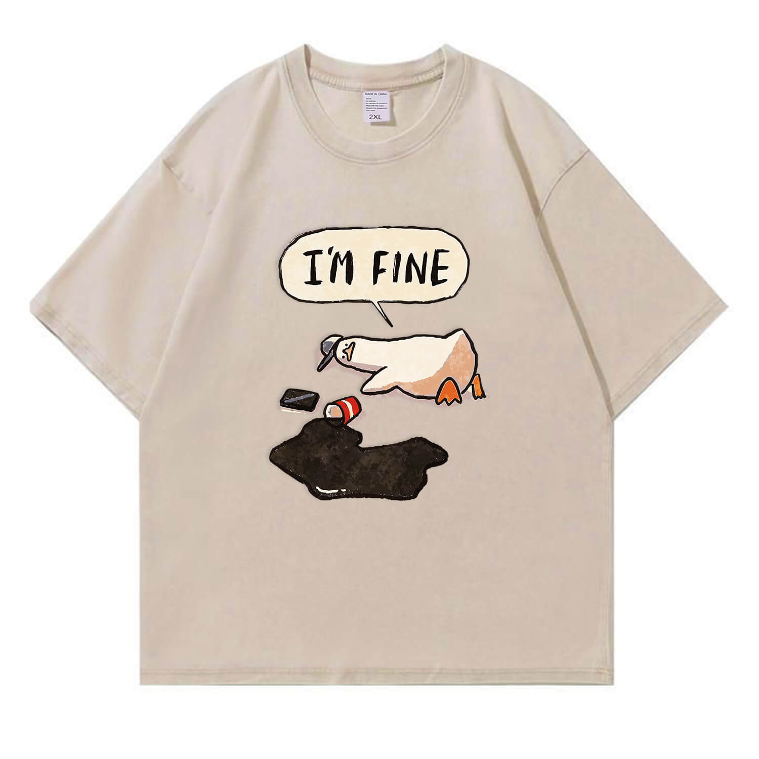 „I'm Fine“-T-Shirt im Used-Look PT159