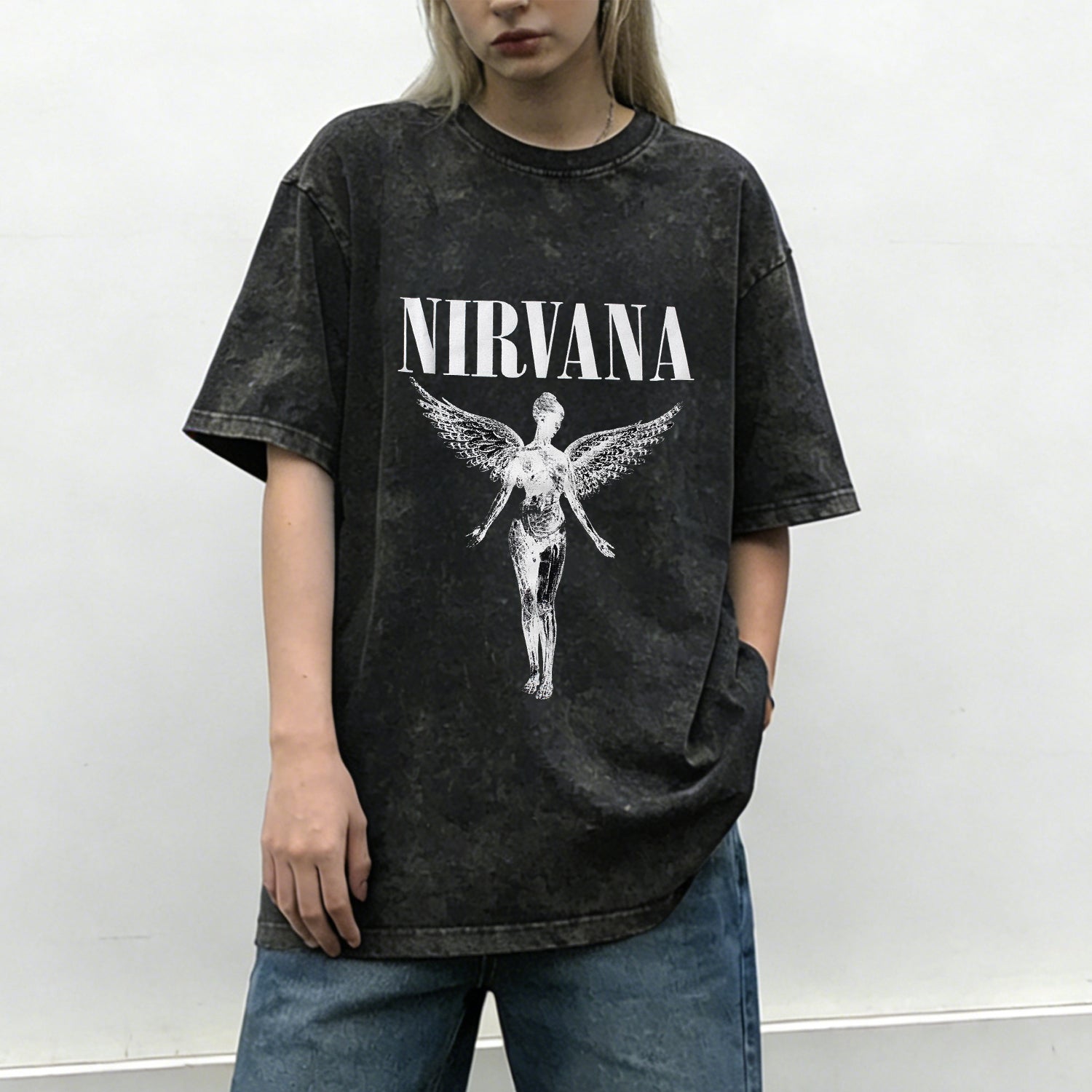 Nirvana T-Shirt im Washed-Look PT355