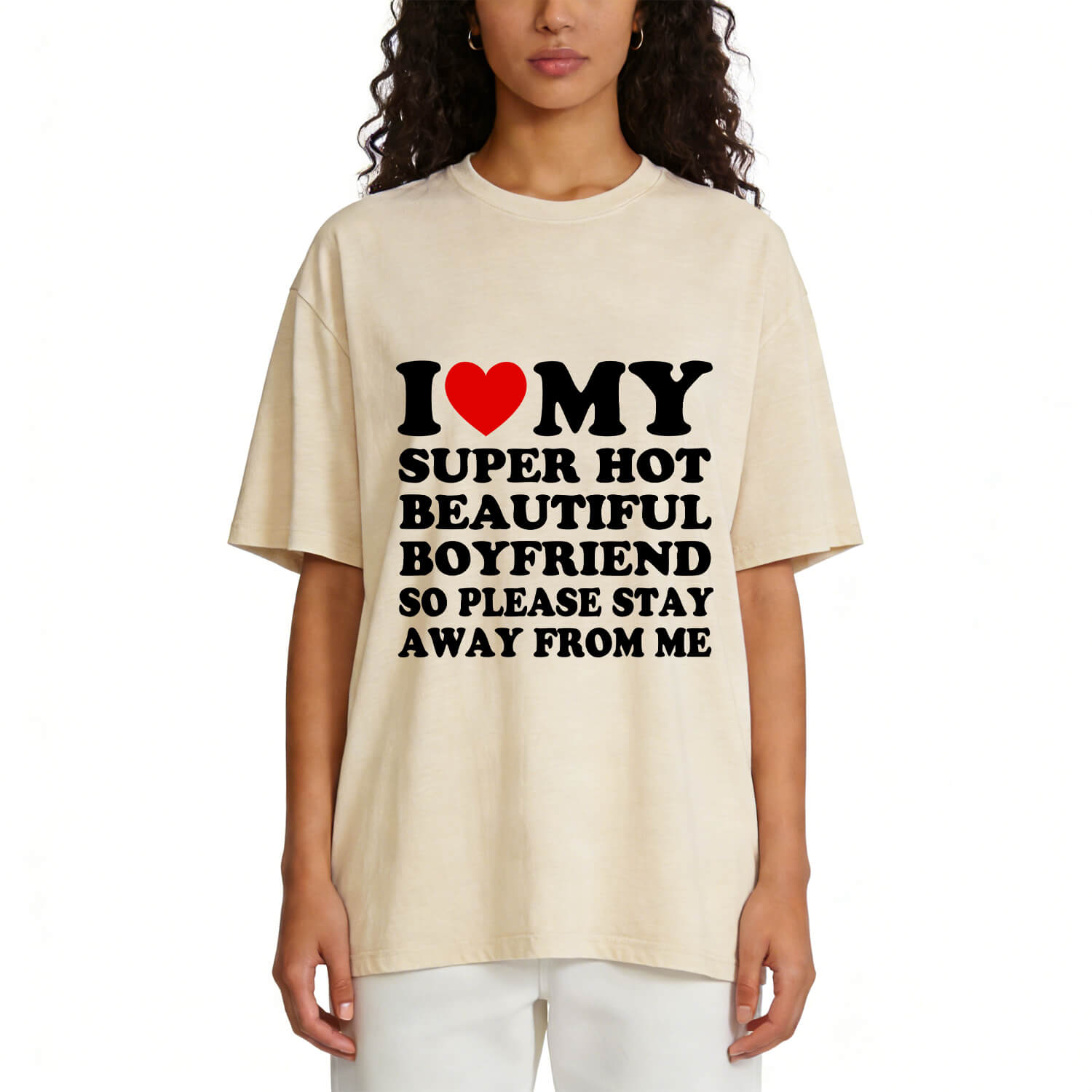 Mein super heißes „BF/GF“-T-Shirt im Y2K-Stil für den Valentinstag (Waschung: Used-Look) PT364