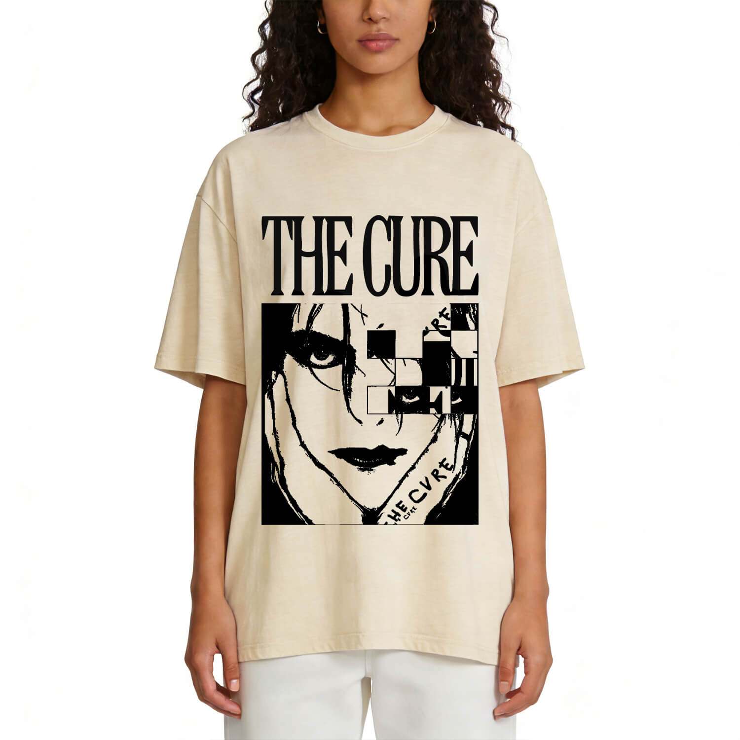 The Cure Band-T-Shirt im Used-Look PT365