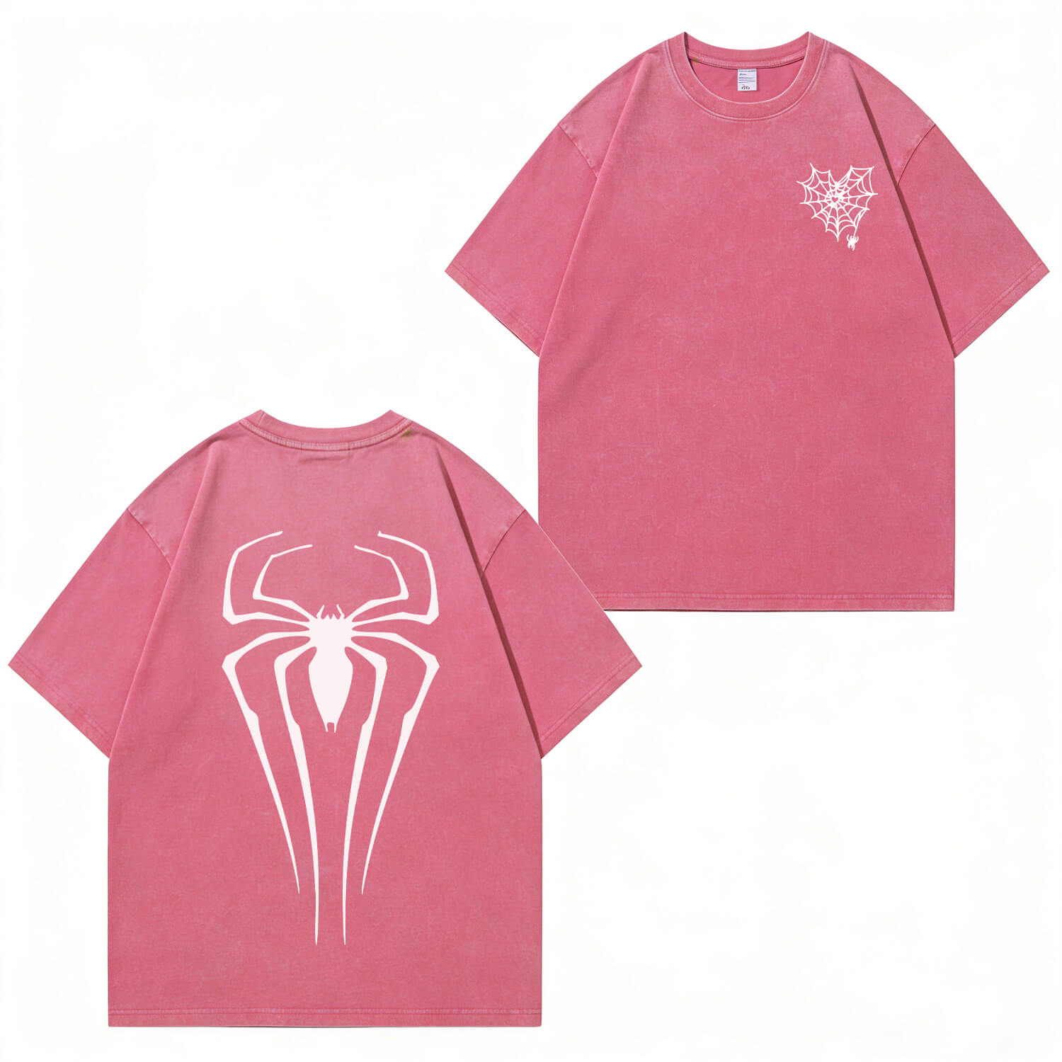 T-Shirt mit Spinnen-Grafik und Waschung PT366