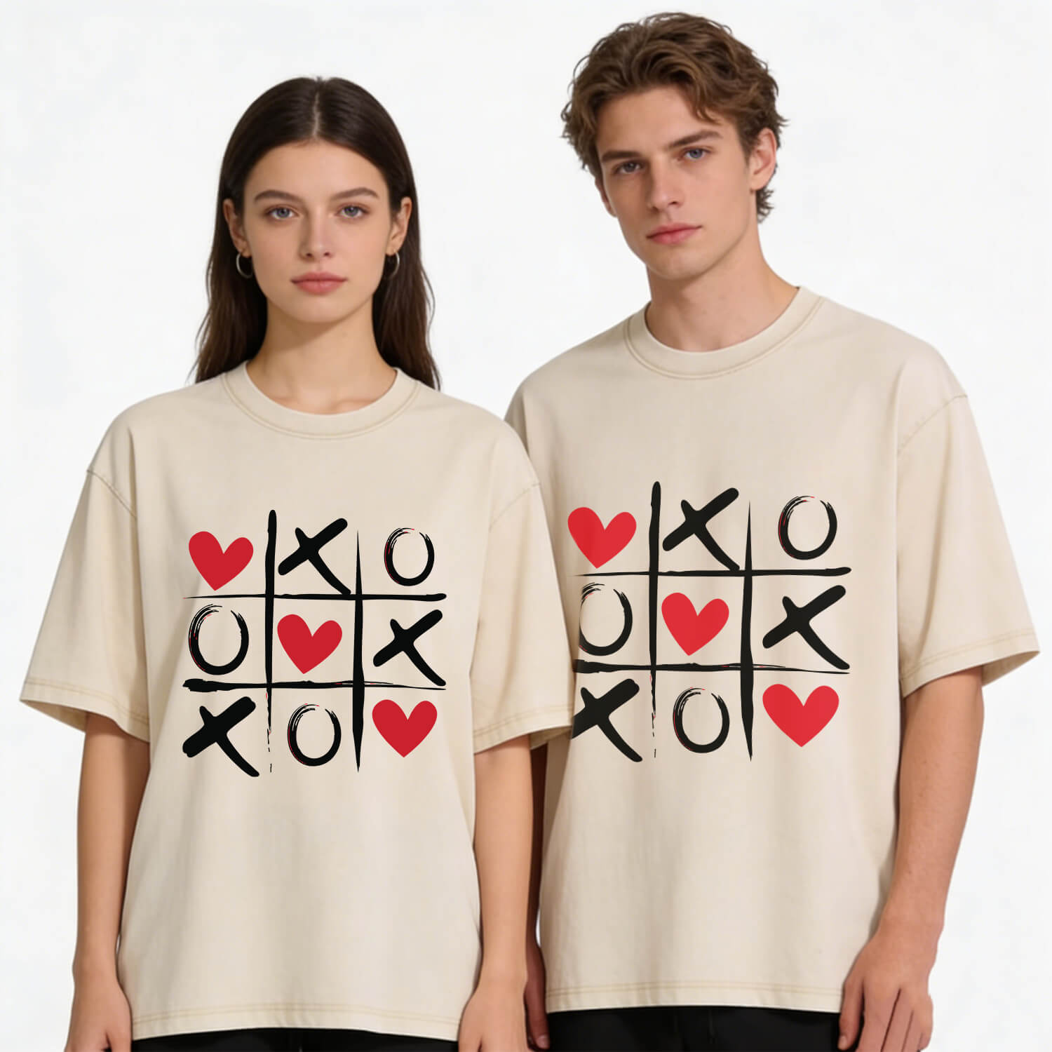 Love Chess T-Shirt im Used-Look PT372