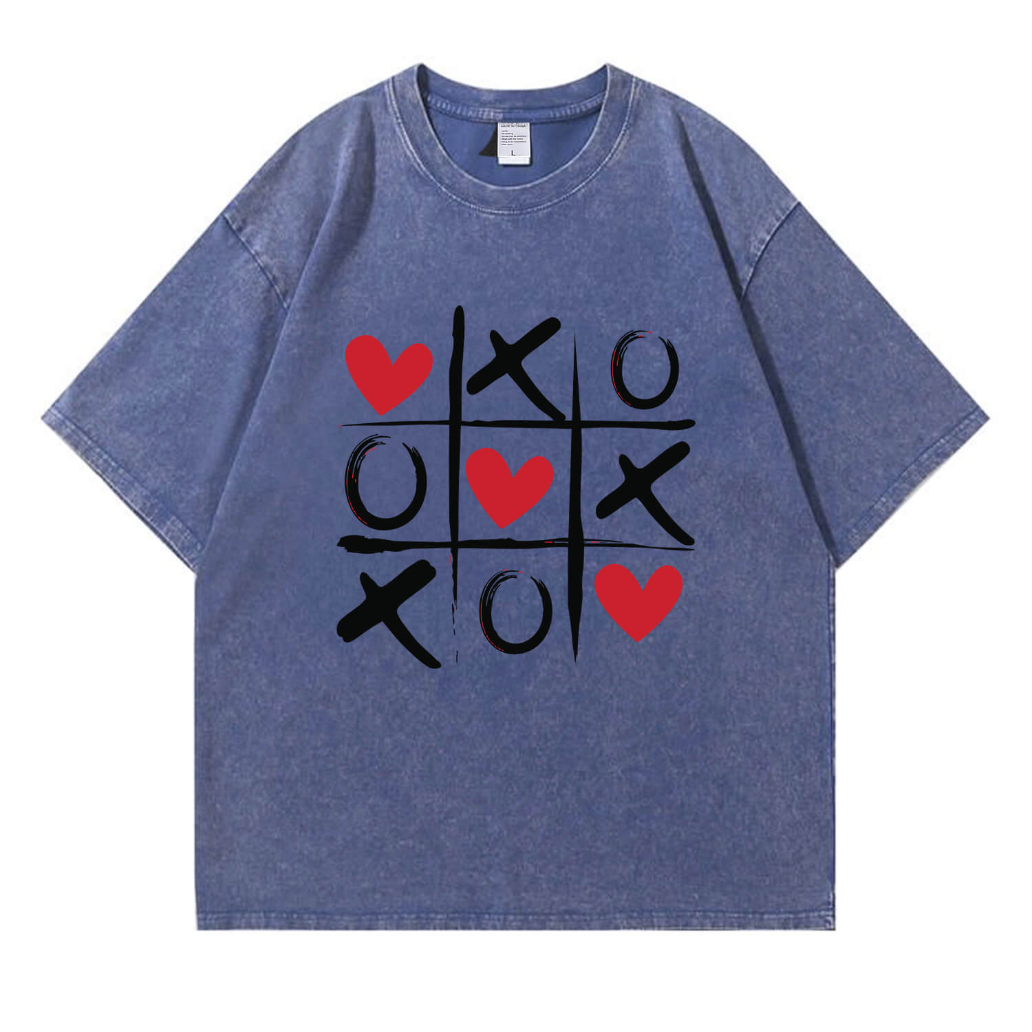 Love Chess T-Shirt im Used-Look PT372