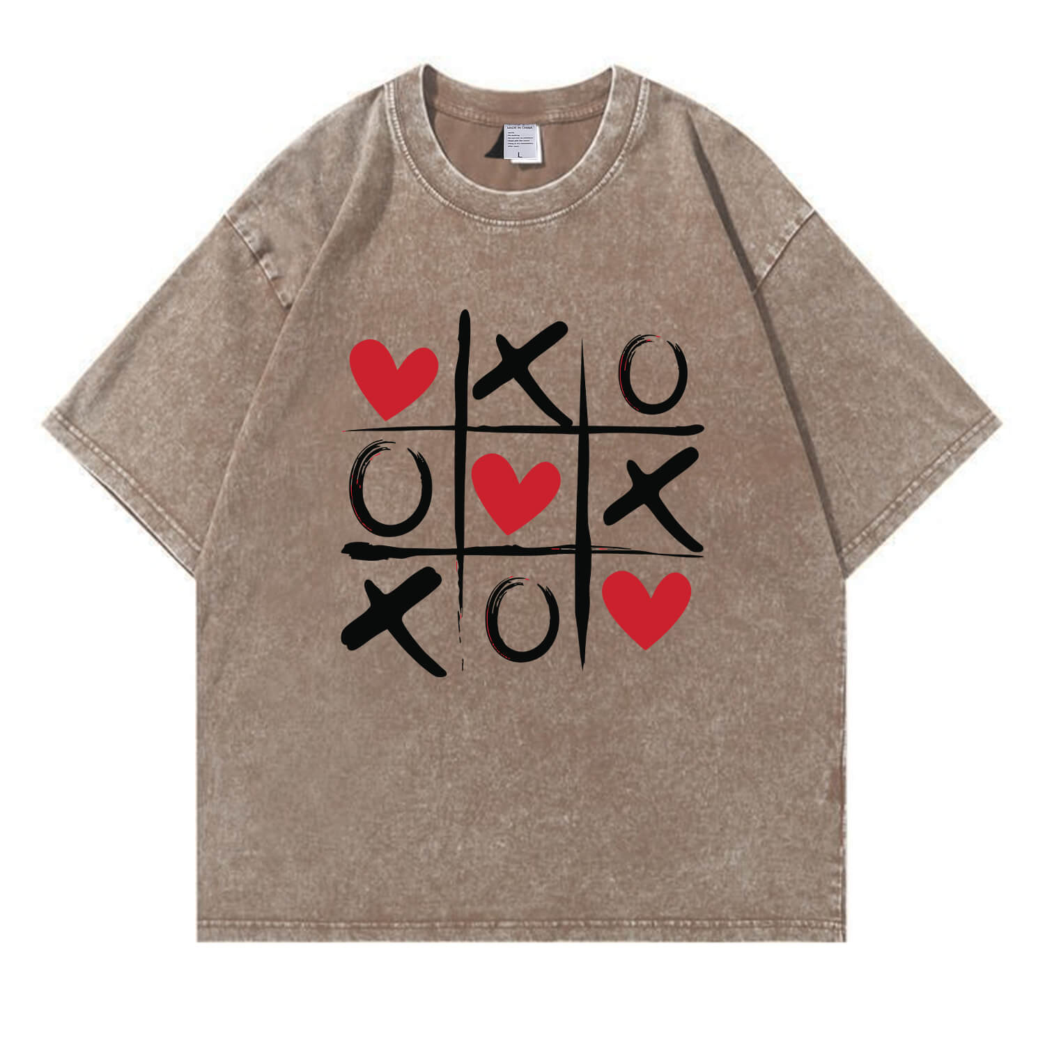 Love Chess T-Shirt im Used-Look PT372