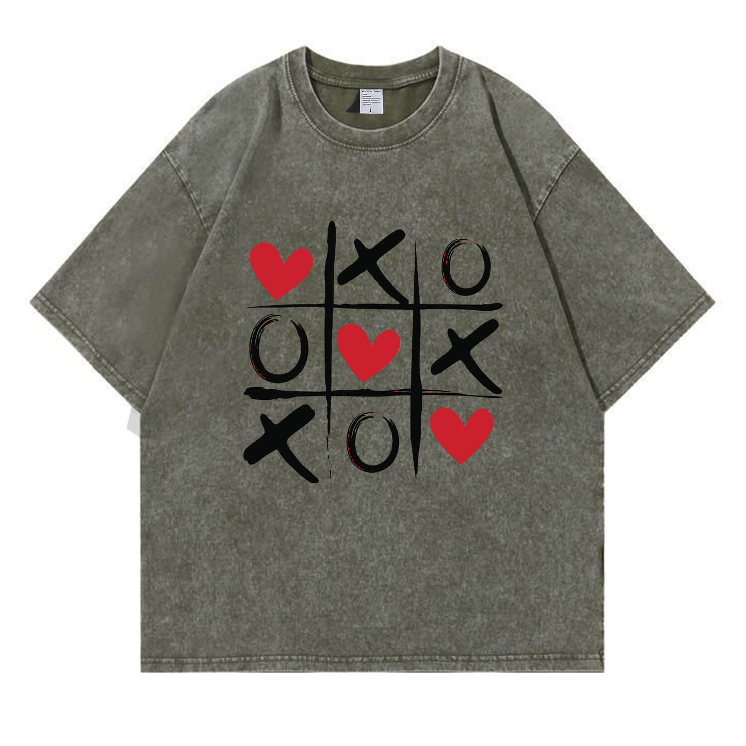 Love Chess T-Shirt im Used-Look PT372
