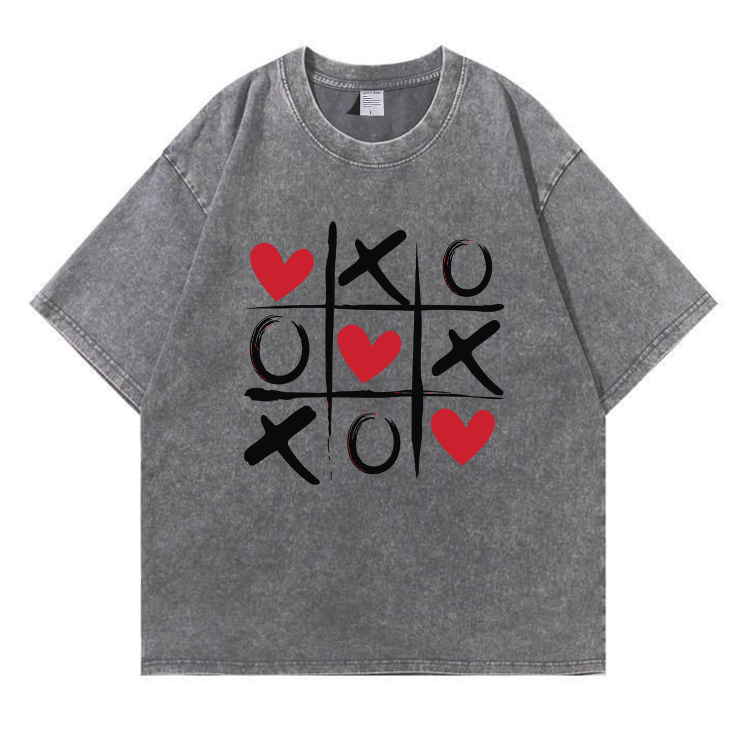 Love Chess T-Shirt im Used-Look PT372