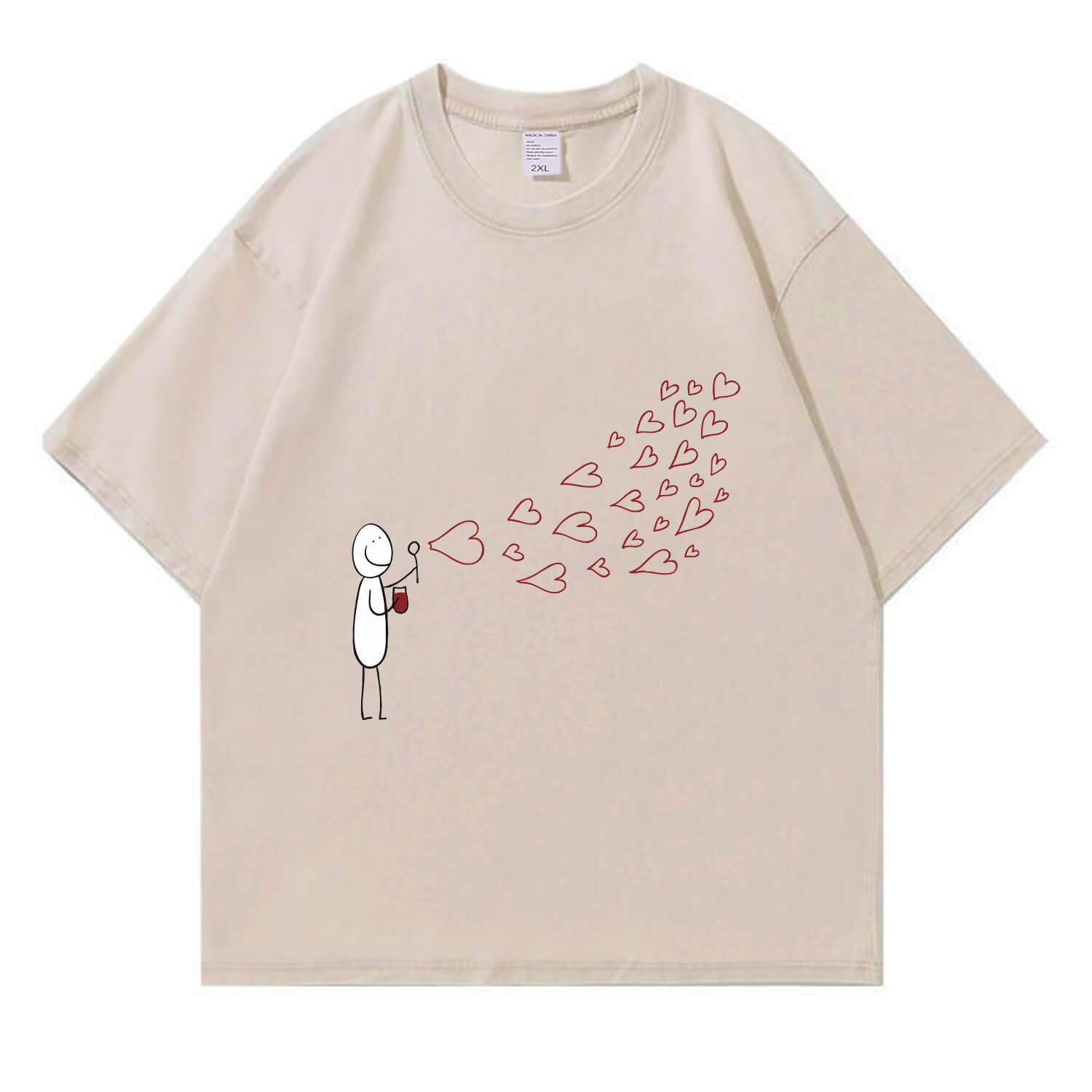 Love Bubbles T-Shirt im Washed-Look PT373