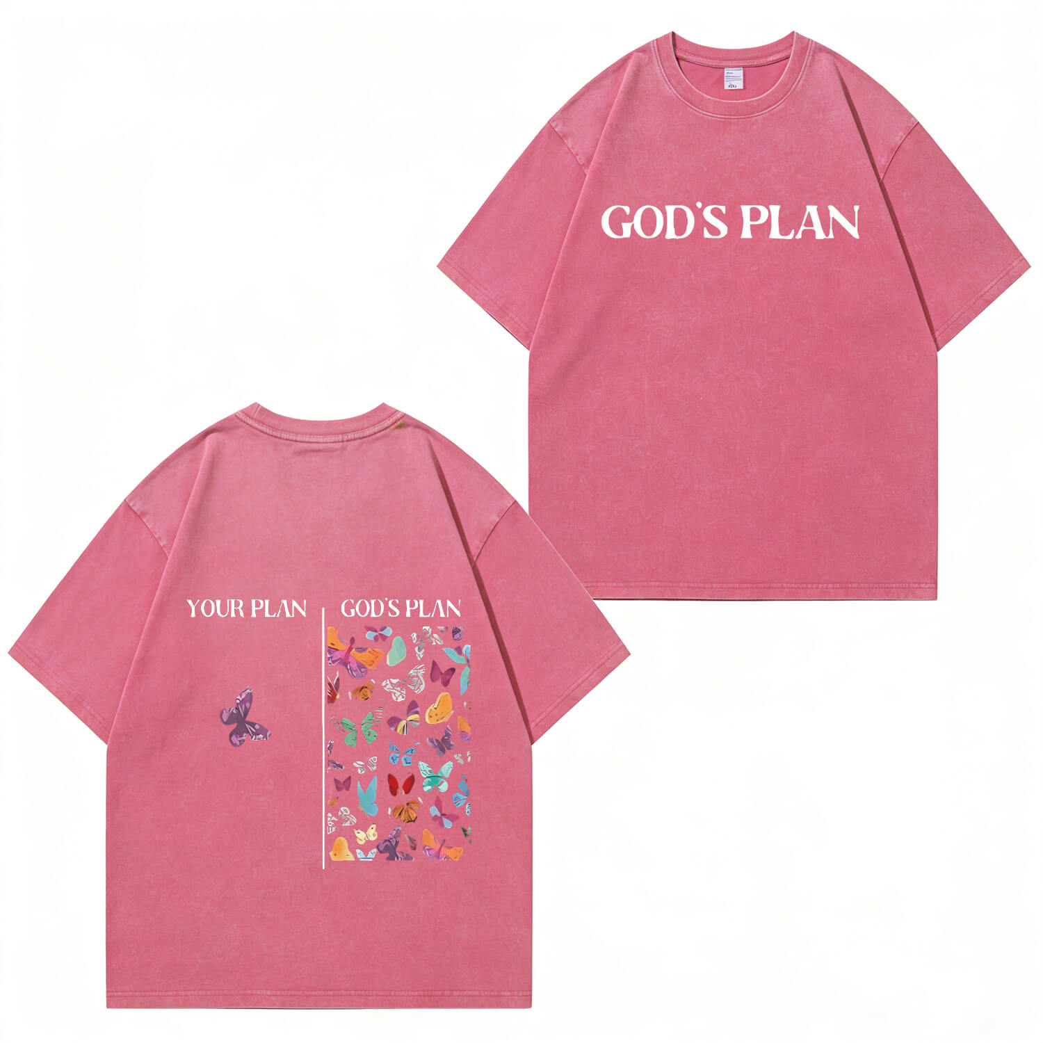 God's Plan T-Shirt im Washed-Look PT401