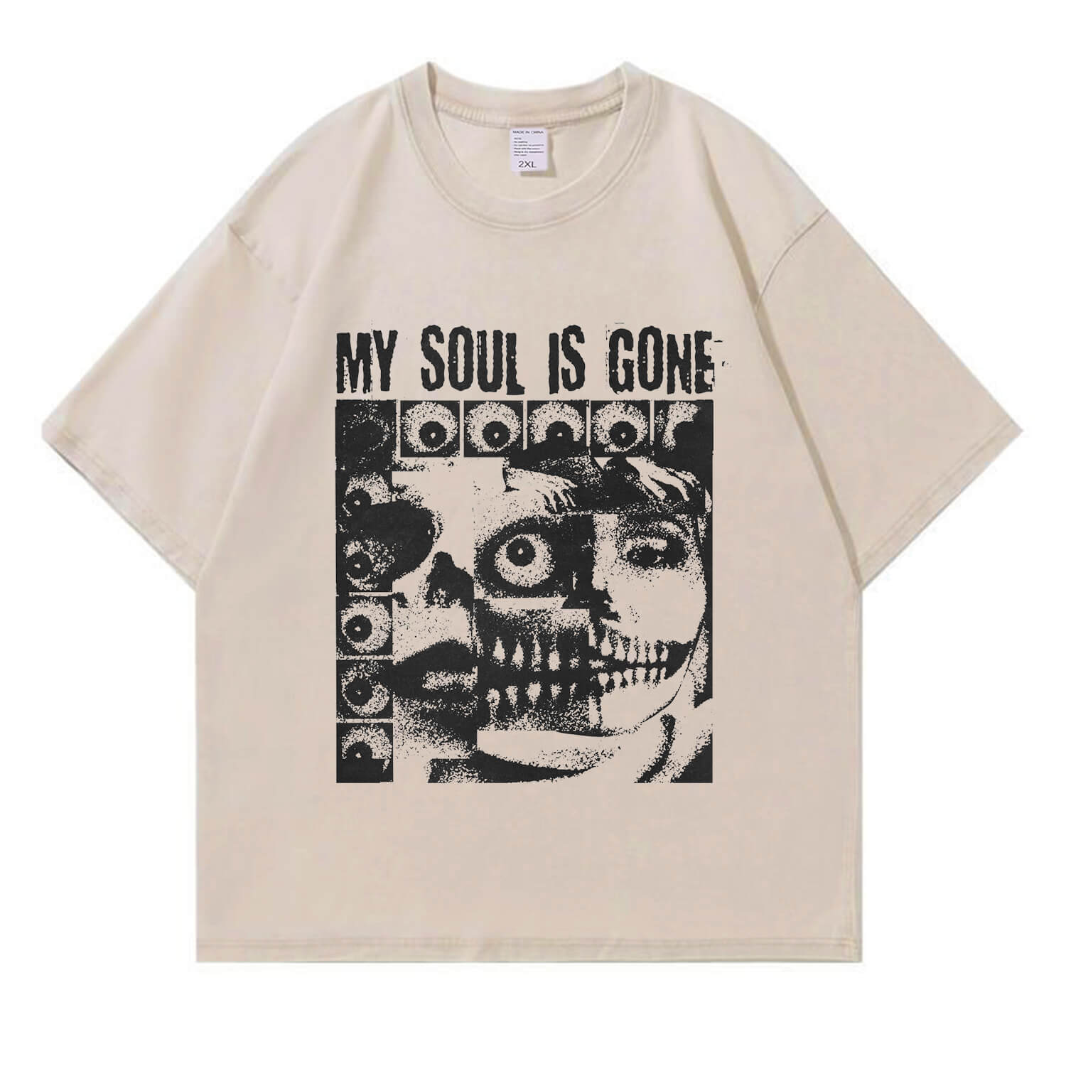 „My Soul is Gone“-T-Shirt im Washed-Look PT408