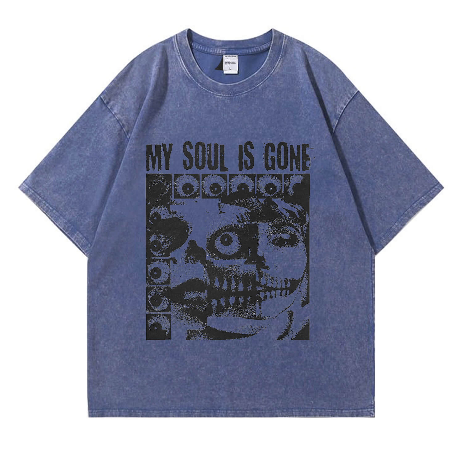 „My Soul is Gone“-T-Shirt im Washed-Look PT408