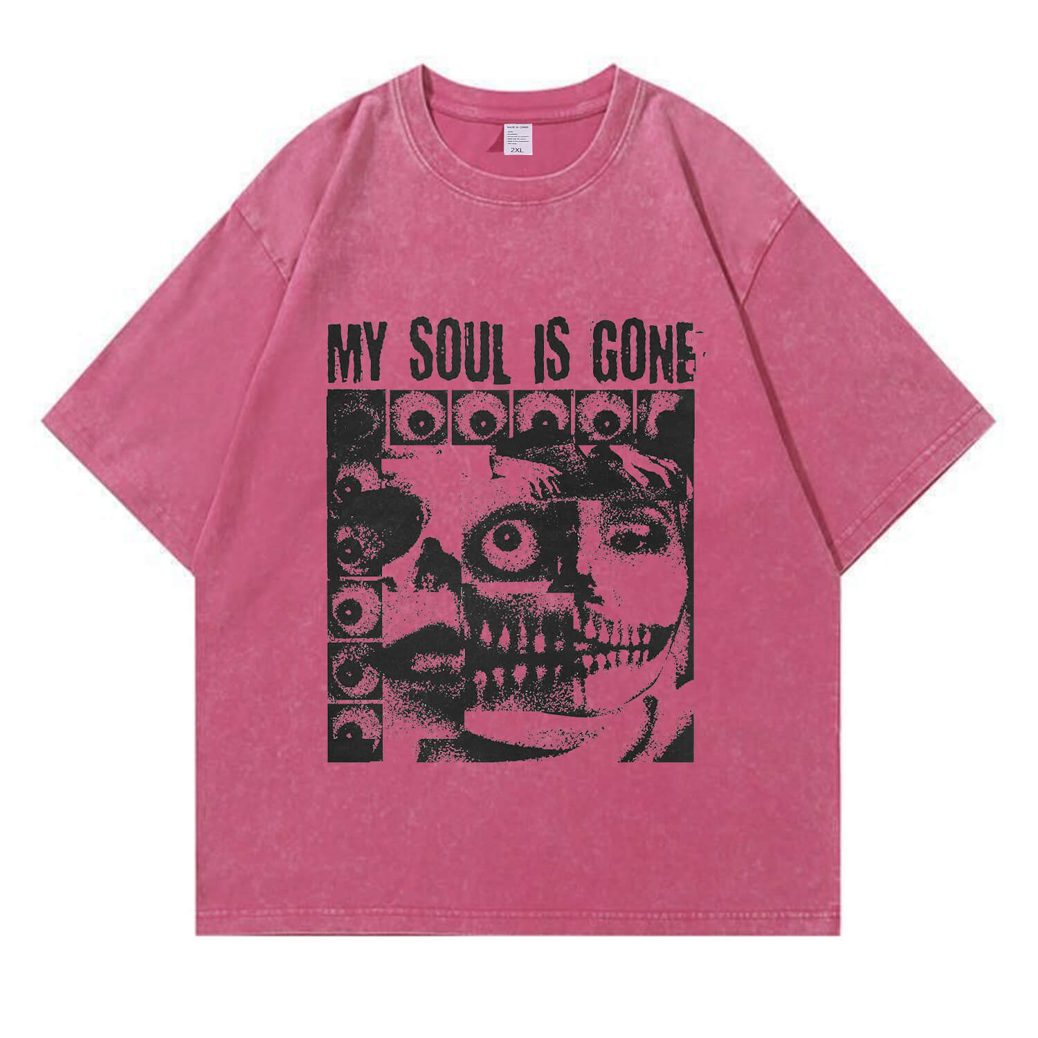 „My Soul is Gone“-T-Shirt im Washed-Look PT408