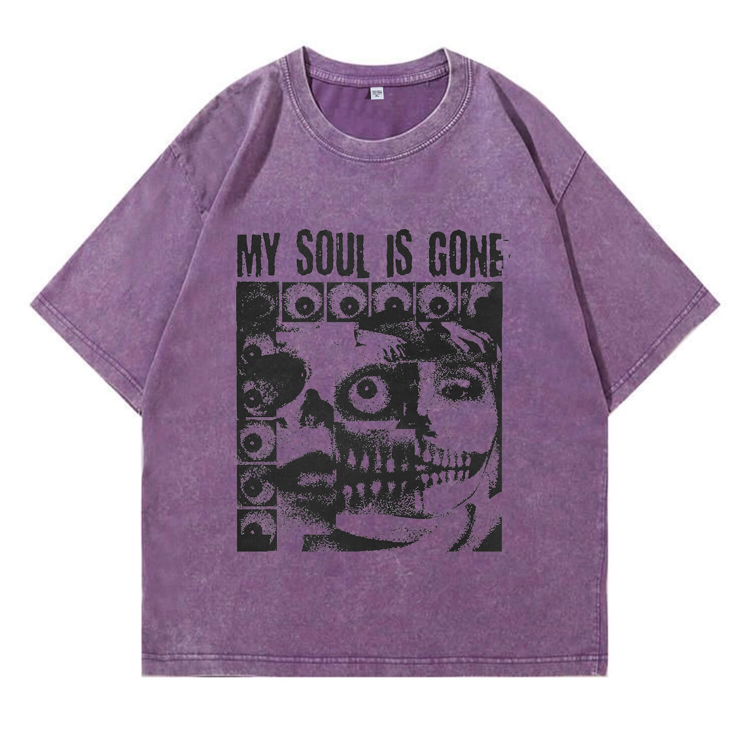 „My Soul is Gone“-T-Shirt im Washed-Look PT408