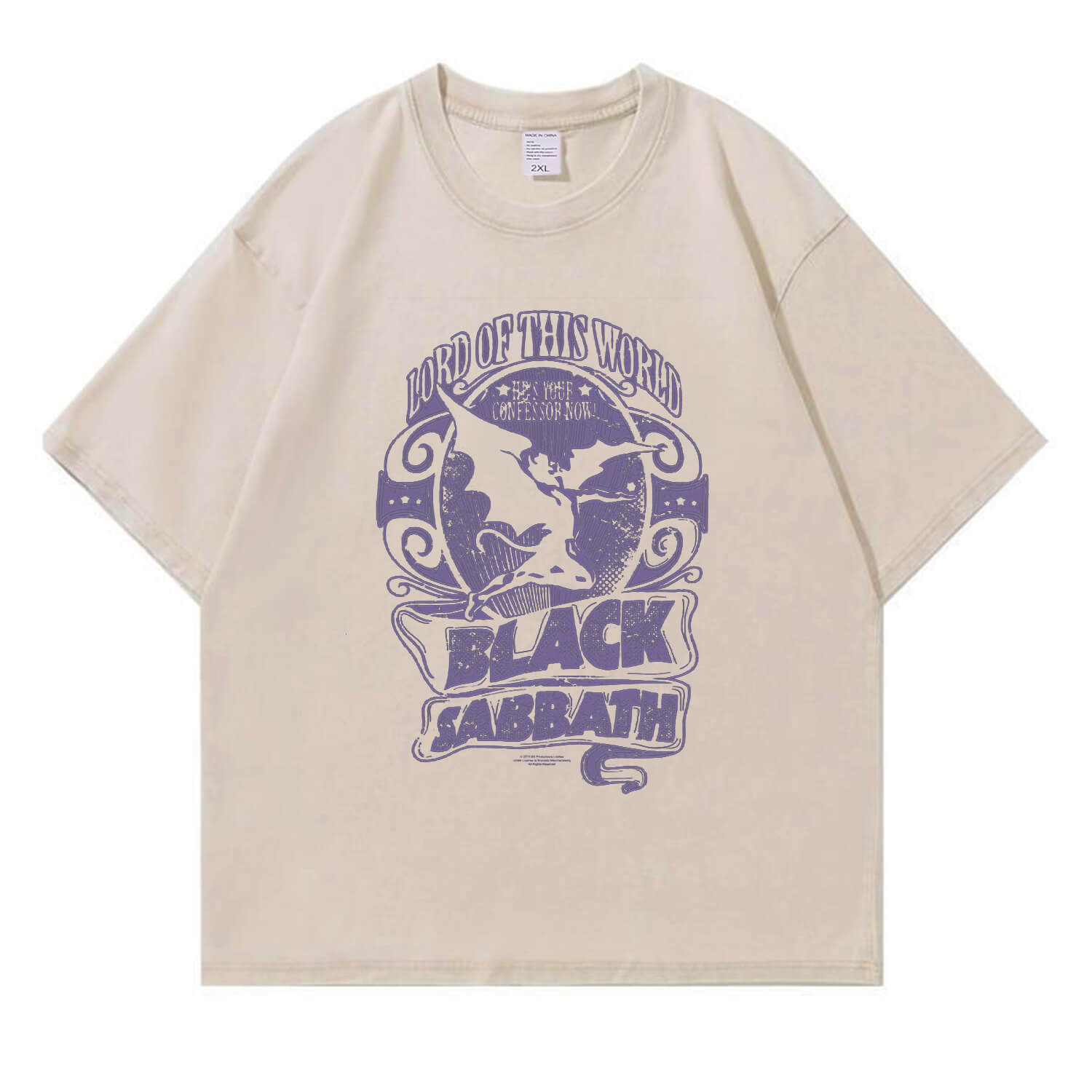 Lord of This World“-T-Shirt im Washed-Look PT411
