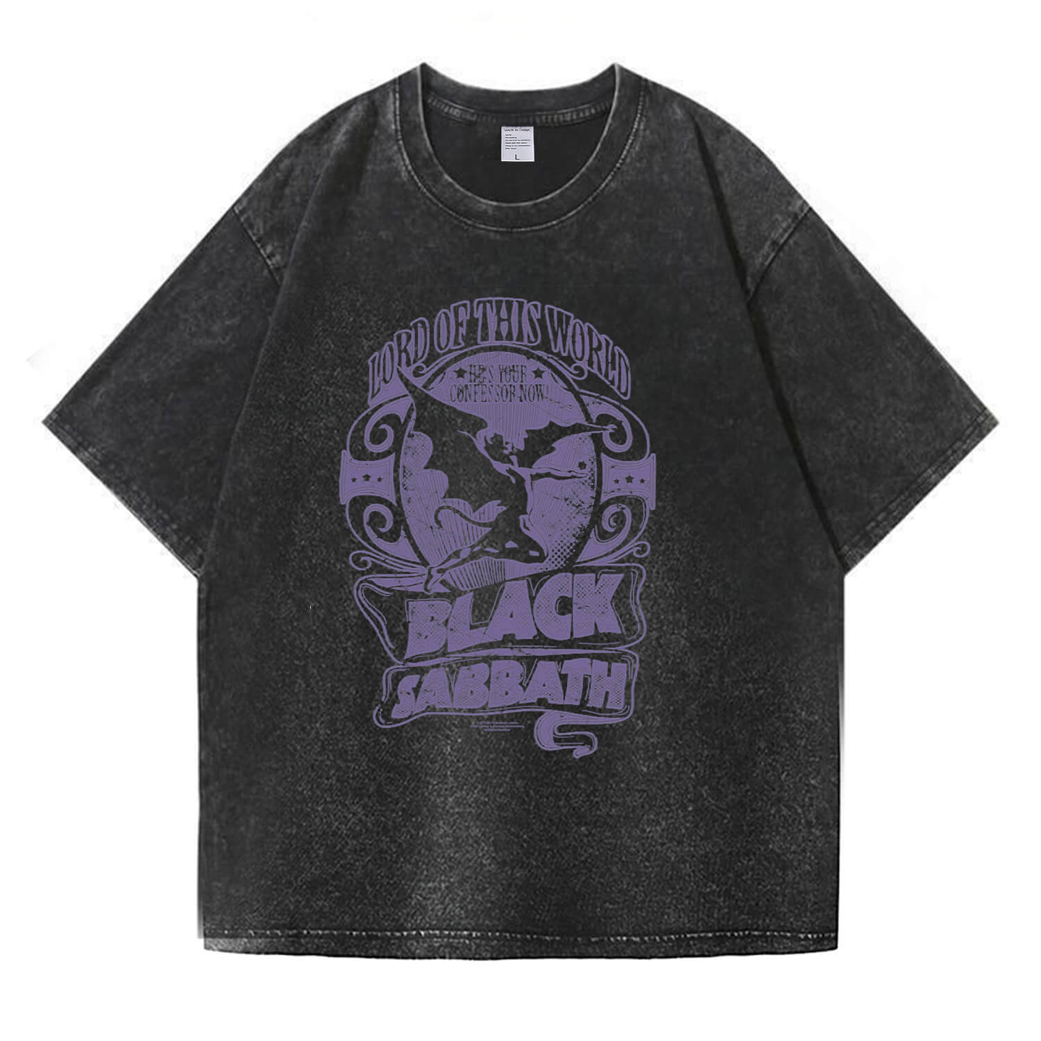 Lord of This World“-T-Shirt im Washed-Look PT411