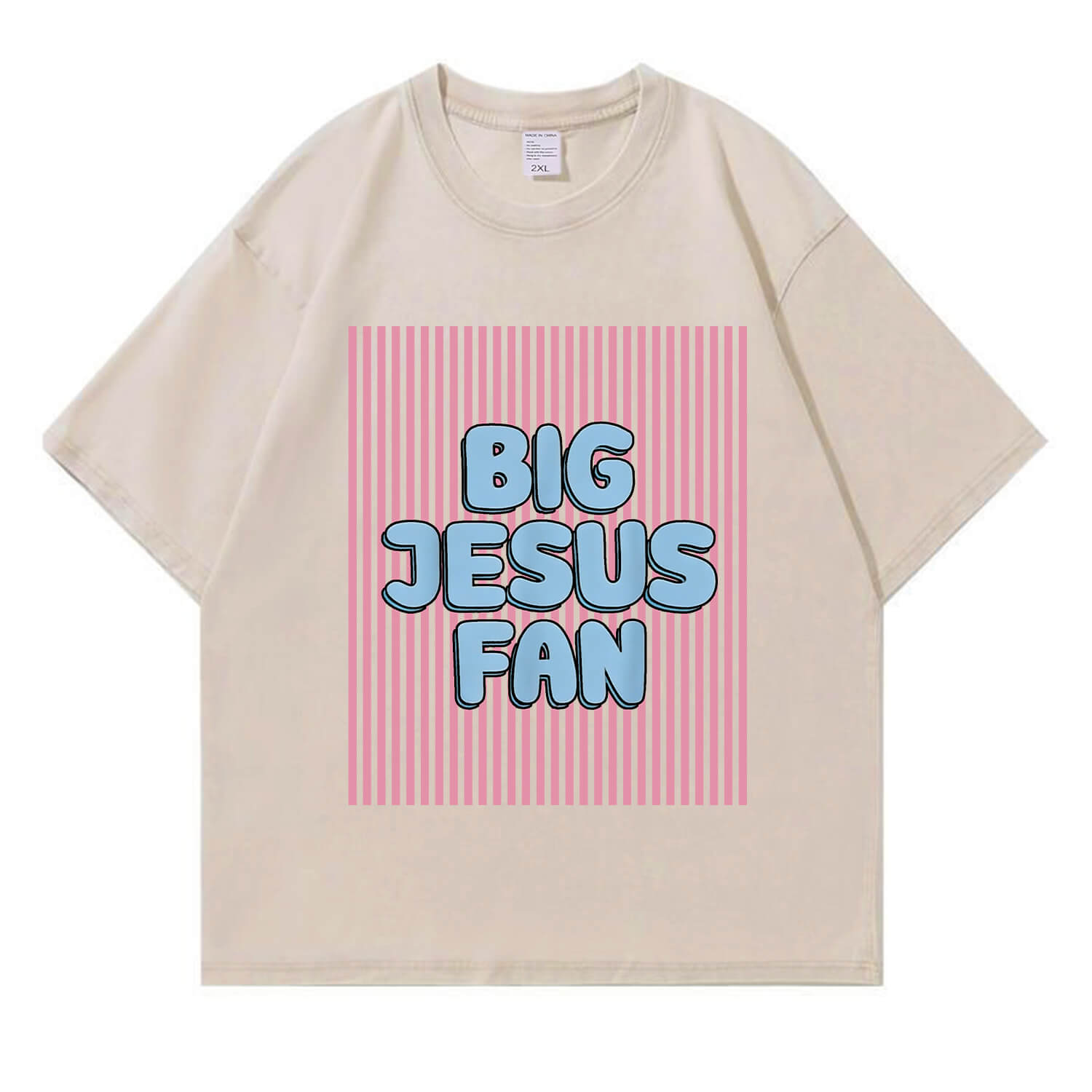 Großes Jesus-Fan-T-Shirt, gewaschen, PT416